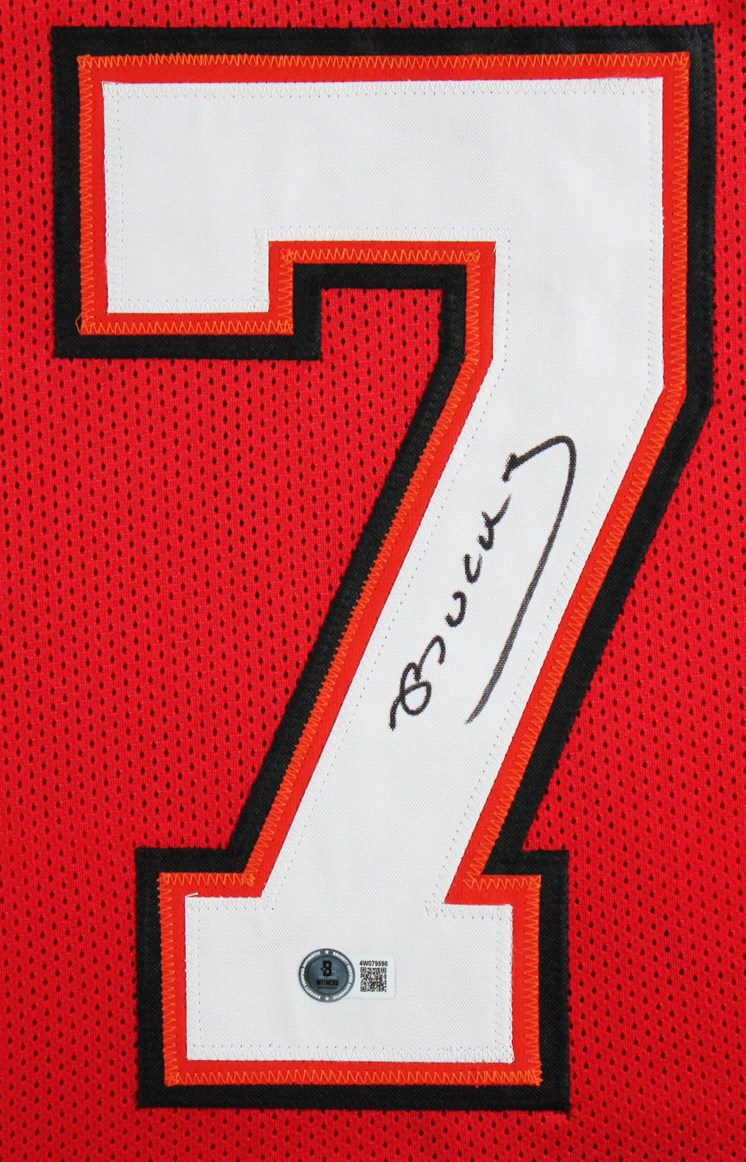 Bucky Irving Authentic Signed Red Pro Style Framed Jersey BAS Witnessed - Image 3