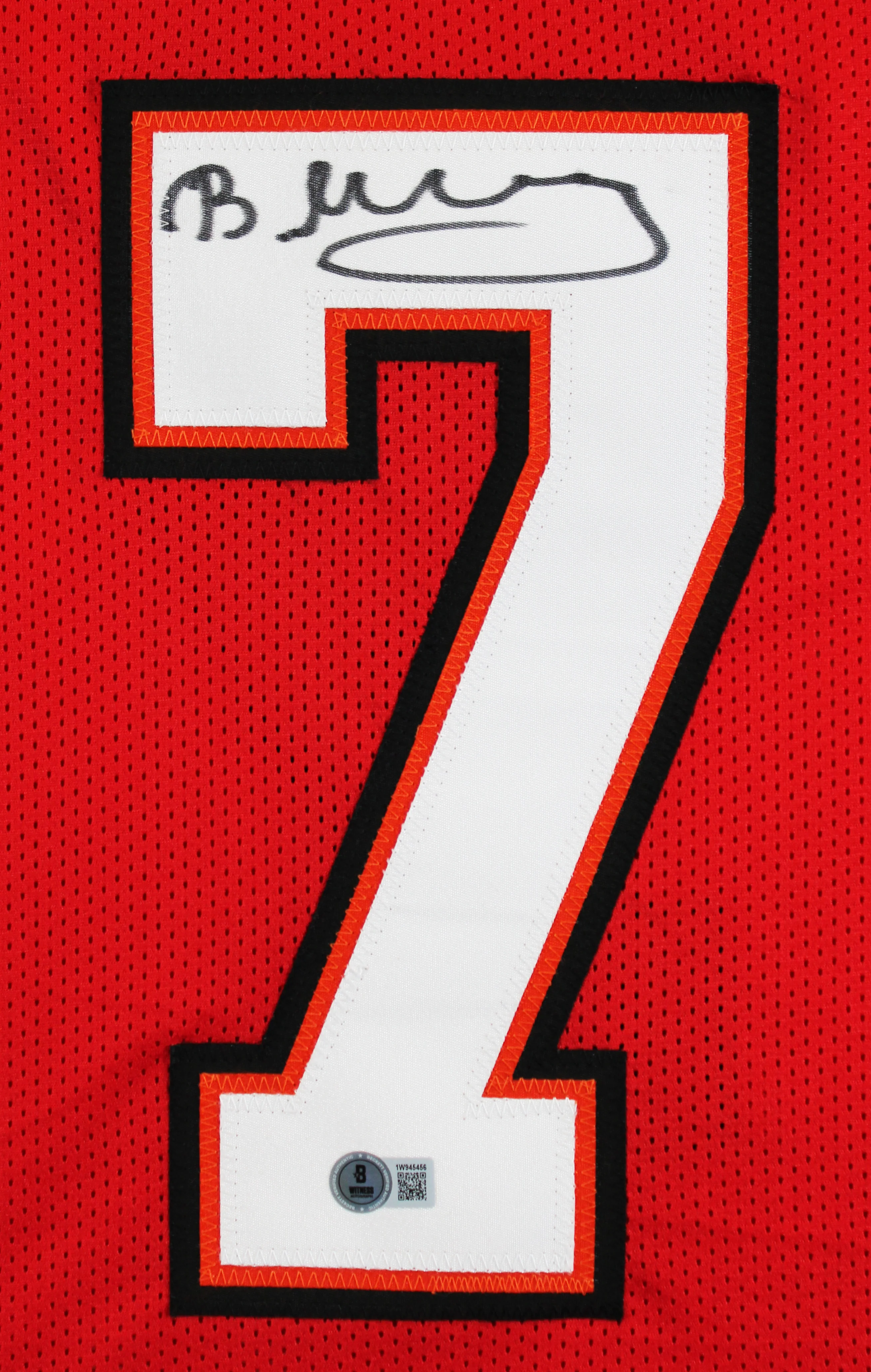 Bucky Irving Authentic Signed Red Pro Style Jersey Autographed BAS Witnessed 2 - Image 3