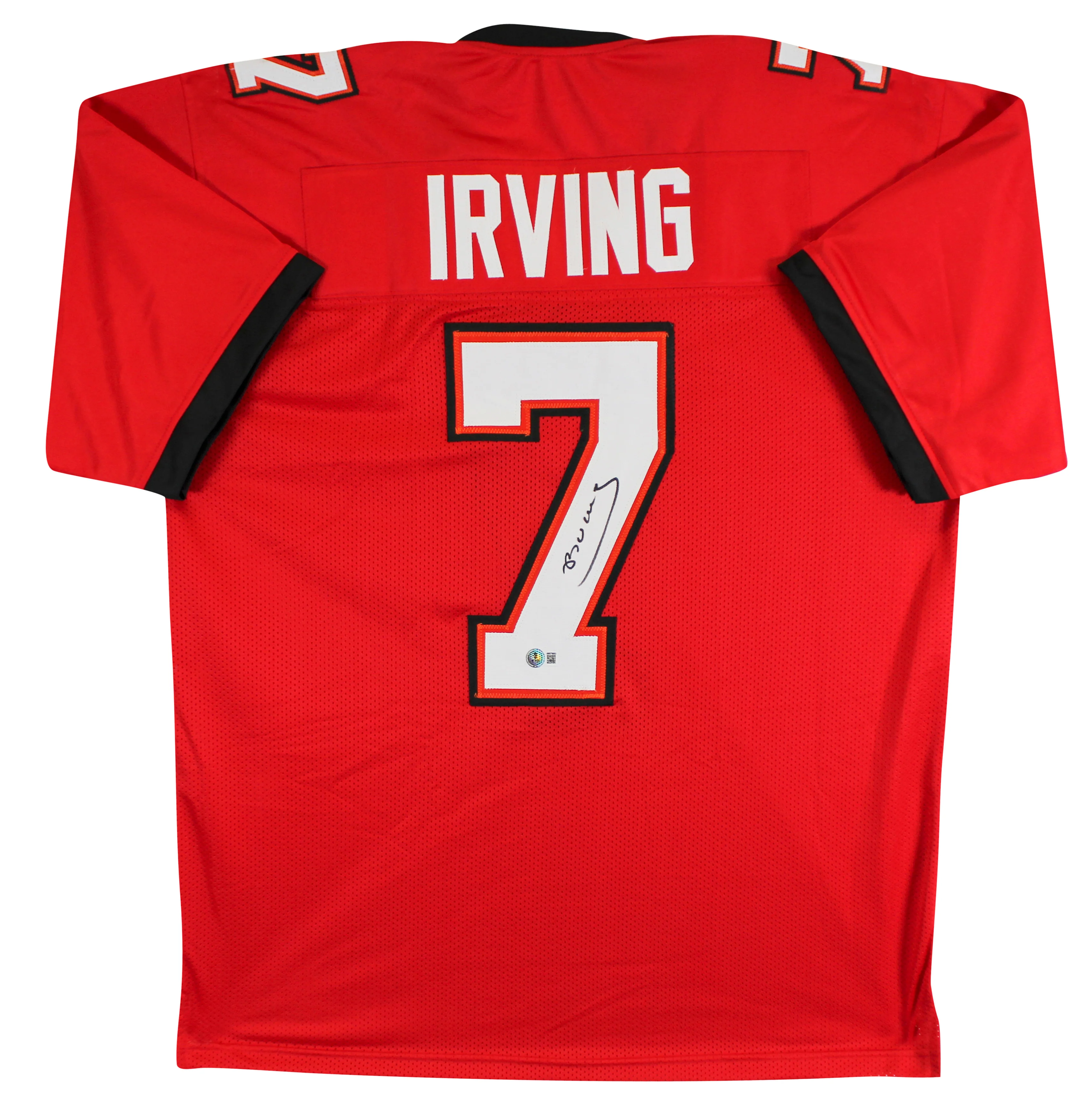 Bucky Irving Authentic Signed Red Pro Style Jersey Autographed BAS Witnessed - Image 2
