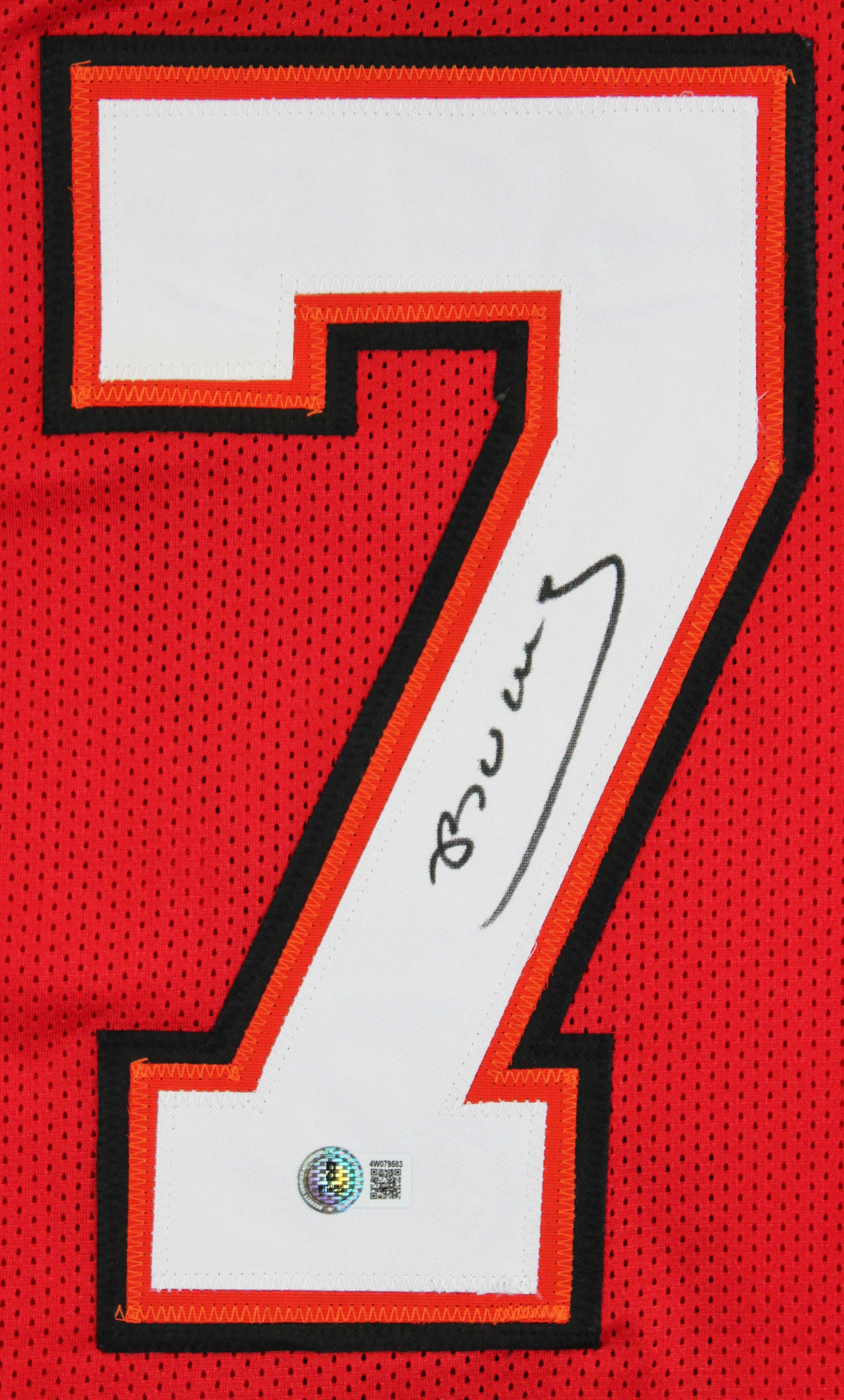 Bucky Irving Authentic Signed Red Pro Style Jersey Autographed BAS Witnessed - Image 3