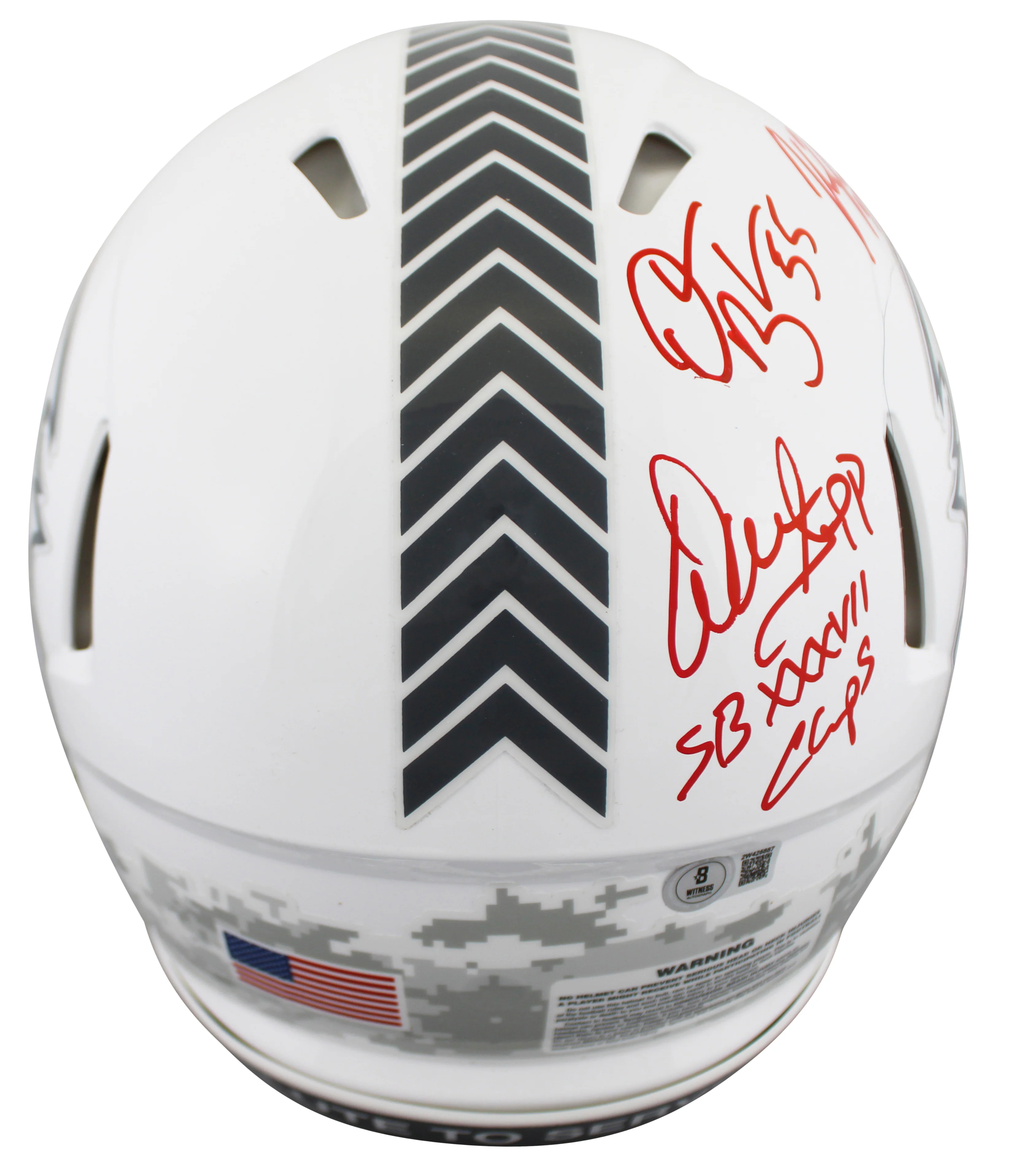 Bucs (5) Lynch, Barber, Alstott +2 Signed STS III F/S Speed Proline Helmet BAS W - Image 4