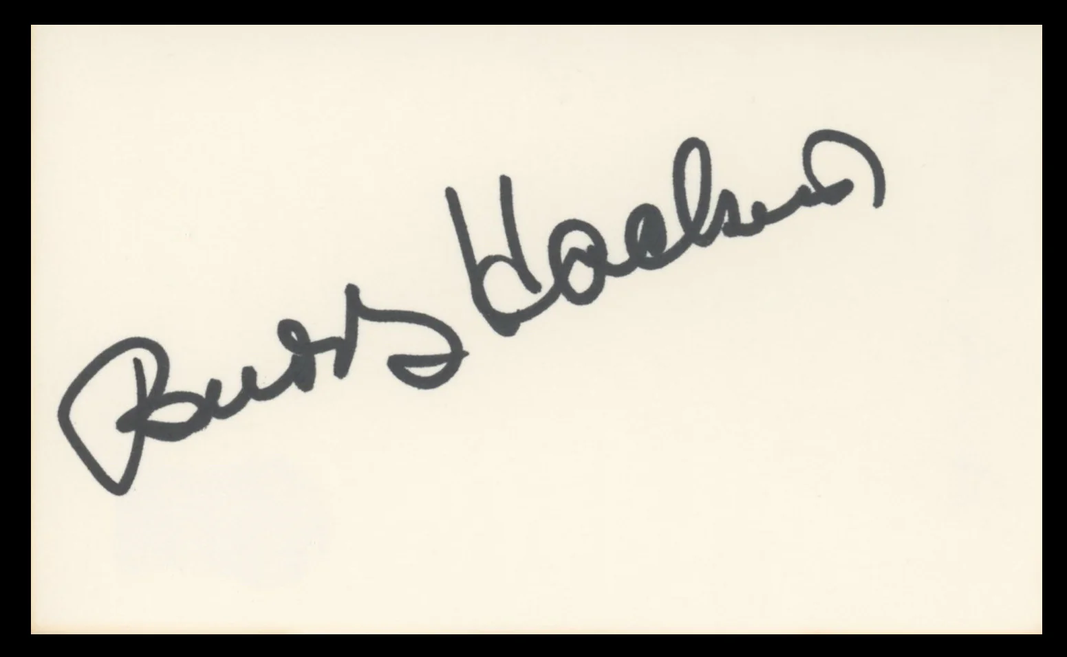 Buddy Hackett The Music Man Authentic Signed 3x5 Index Card BAS #BV59042