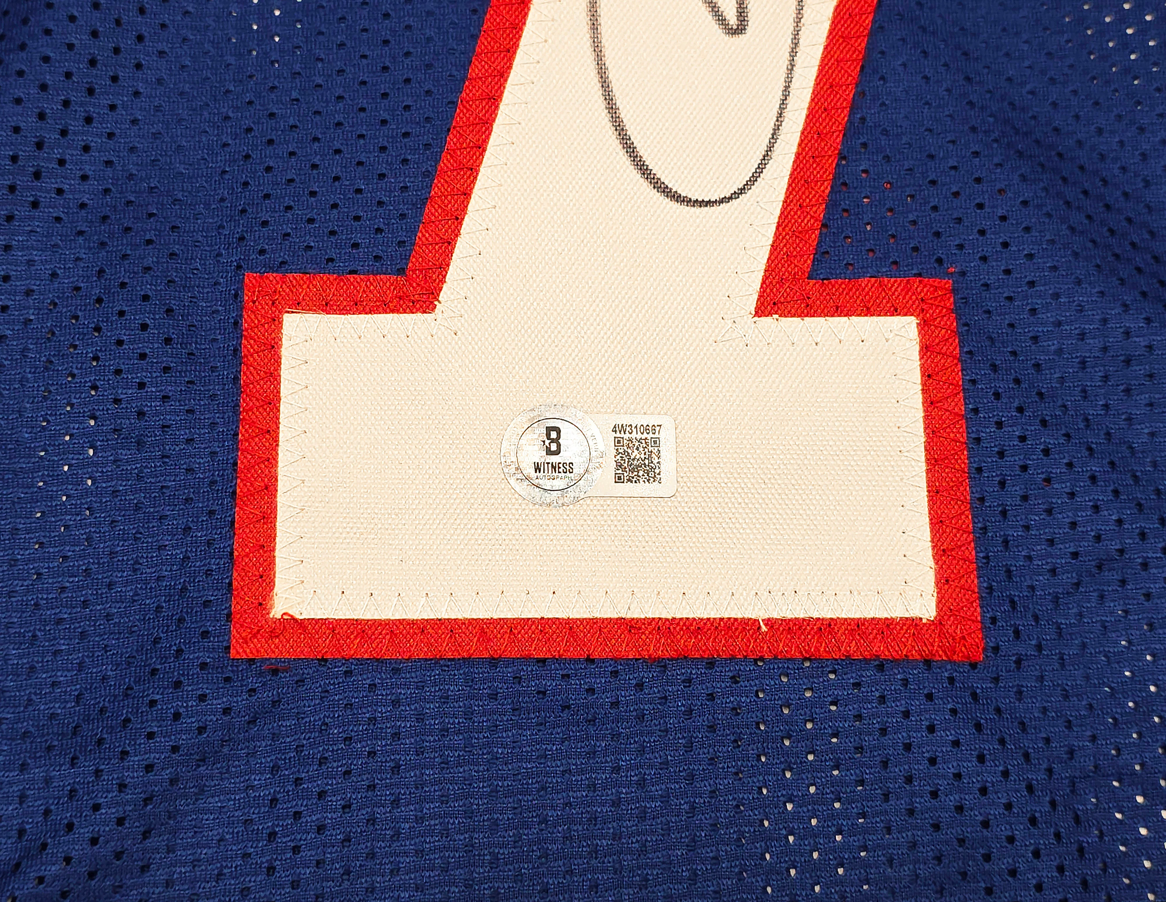 Buffalo Bills Doug Flutie Autographed Blue Jersey Beckett BAS Witness Stock #261912 - Image 4