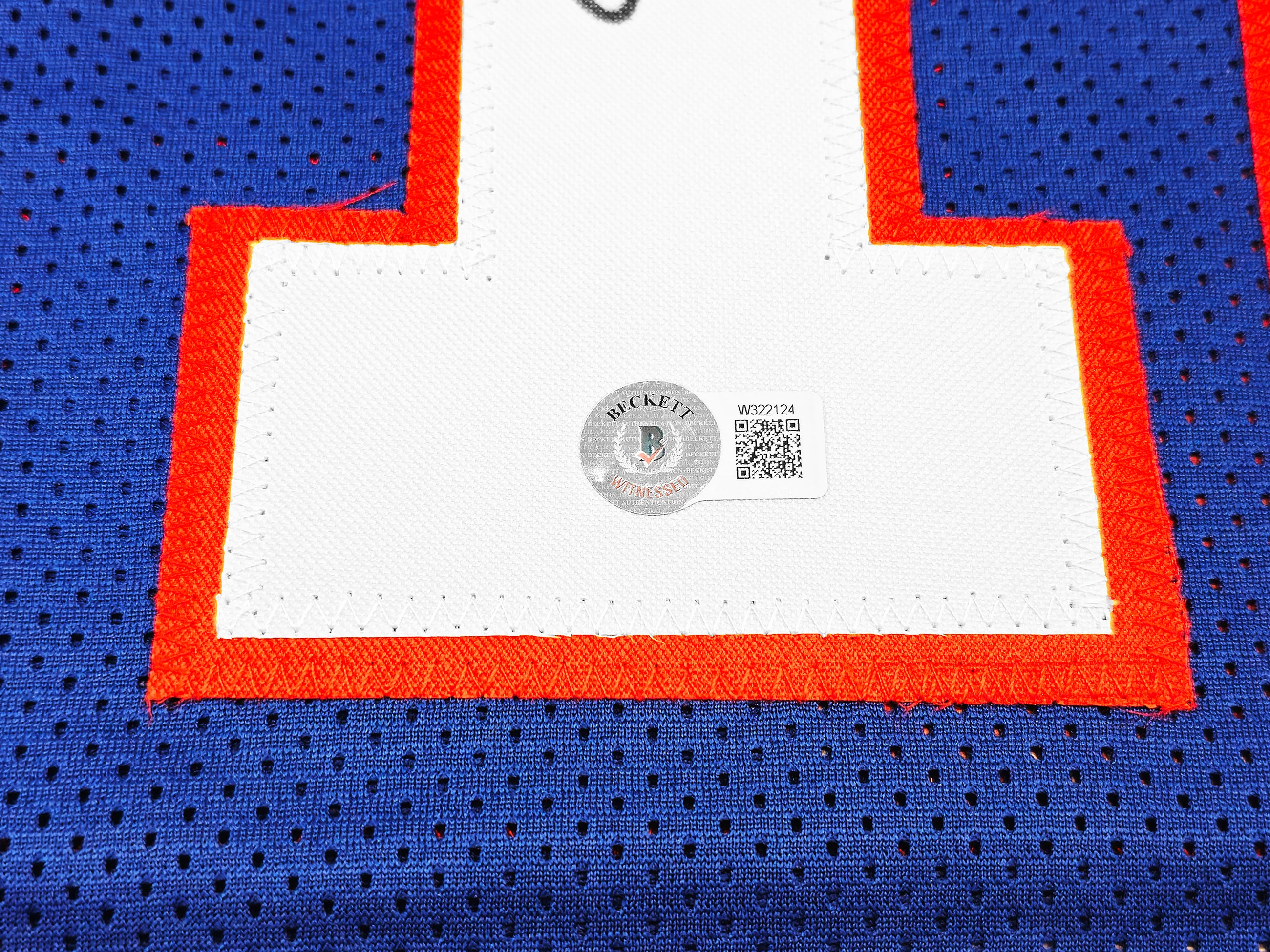 Buffalo Bills Jim Kelly Autographed Blue Jersey Beckett BAS Witness Stock #230185 - Image 5
