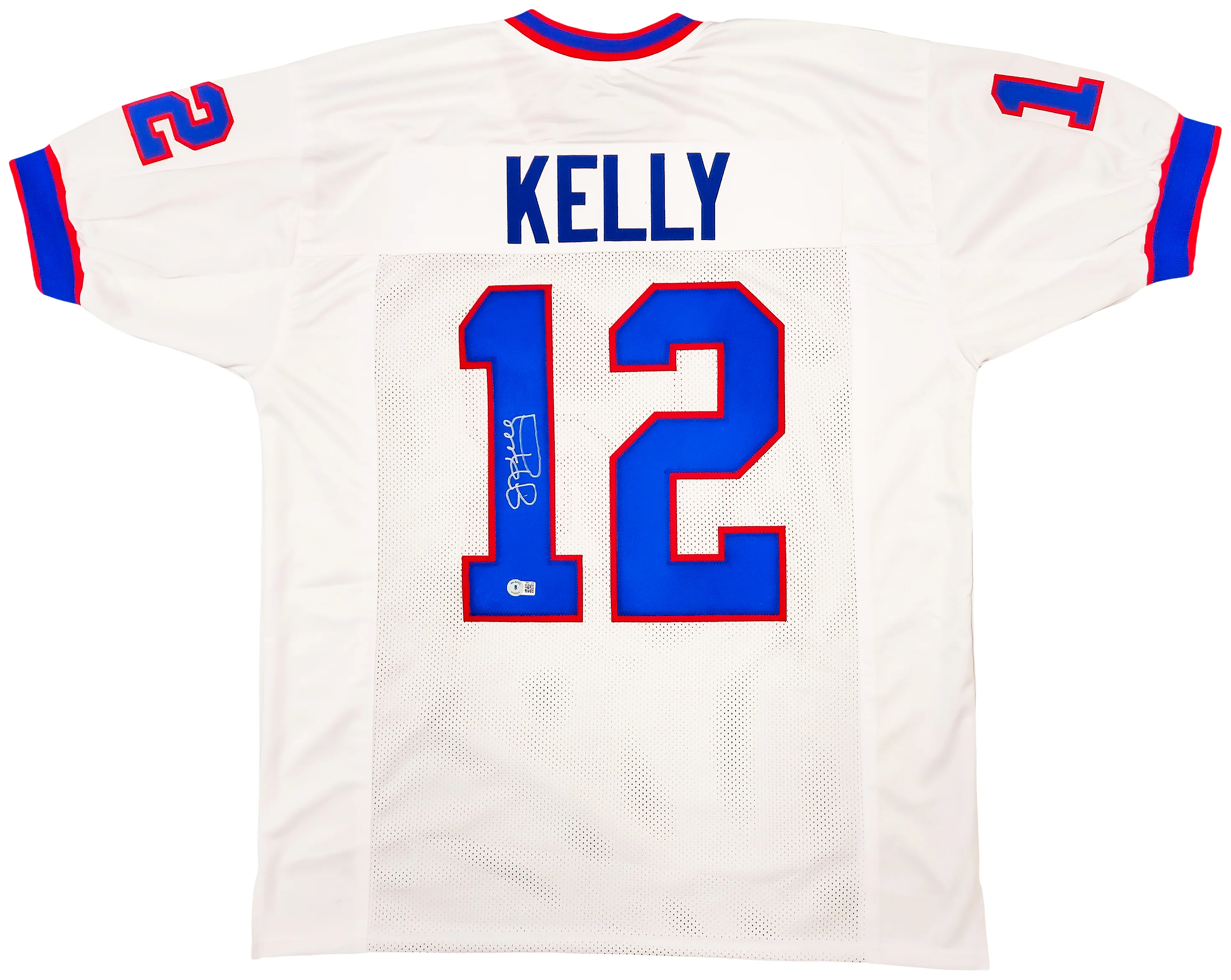 Buffalo Bills Jim Kelly Autographed White Jersey Beckett BAS QR Stock #202979 - Image 2