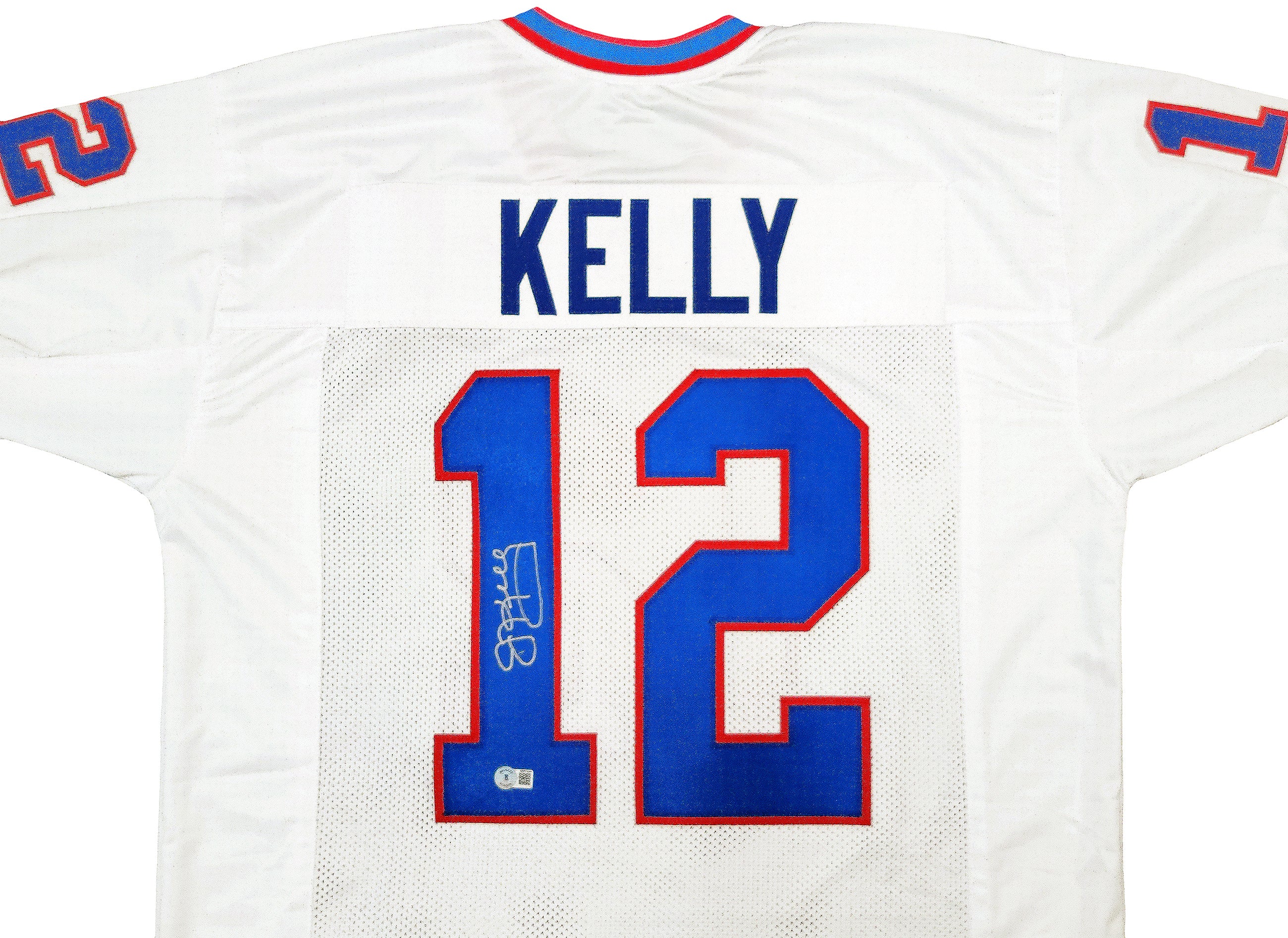 Buffalo Bills Jim Kelly Autographed White Jersey Beckett BAS QR Stock #202979 - Image 3