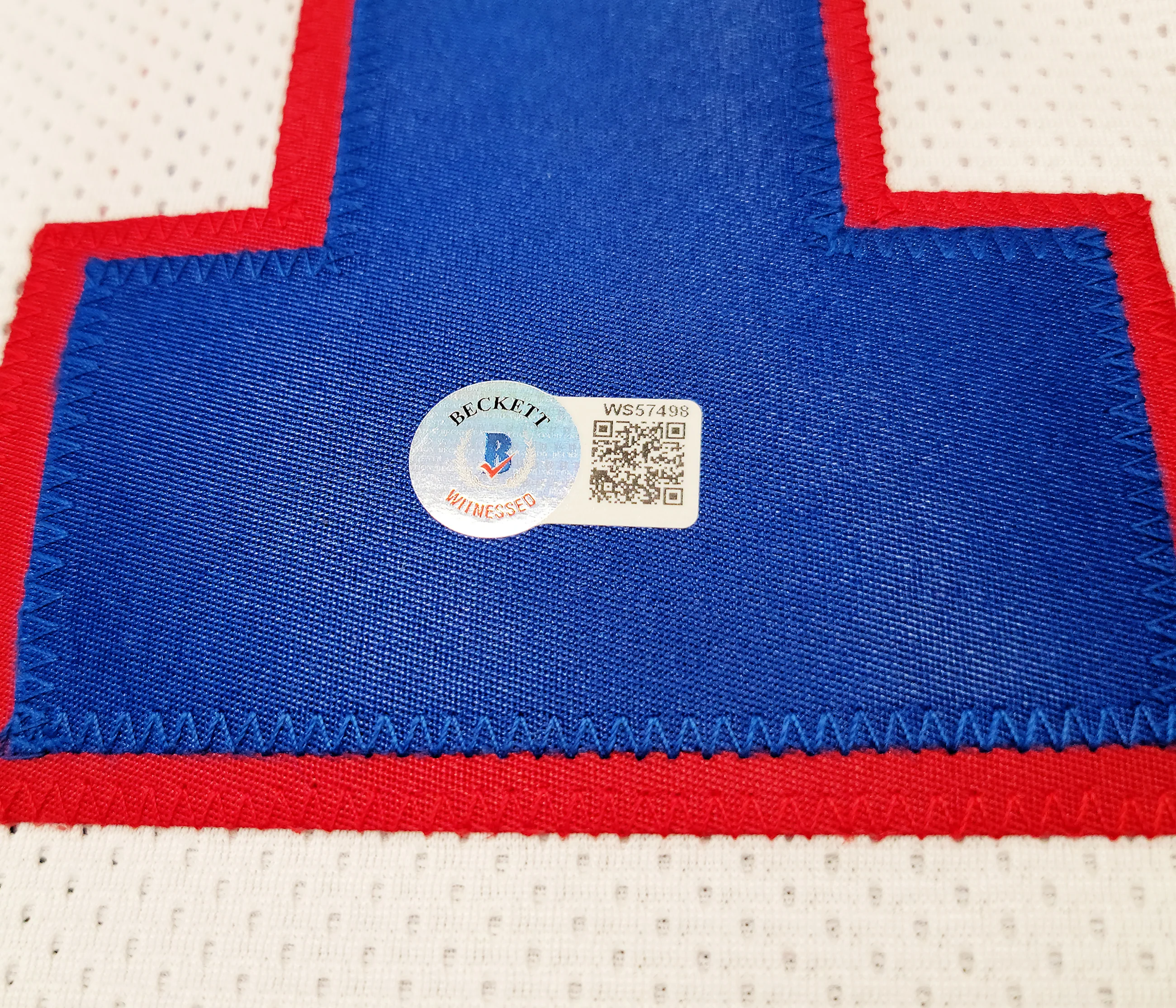 Buffalo Bills Jim Kelly Autographed White Jersey Beckett BAS QR Stock #202979 - Image 5
