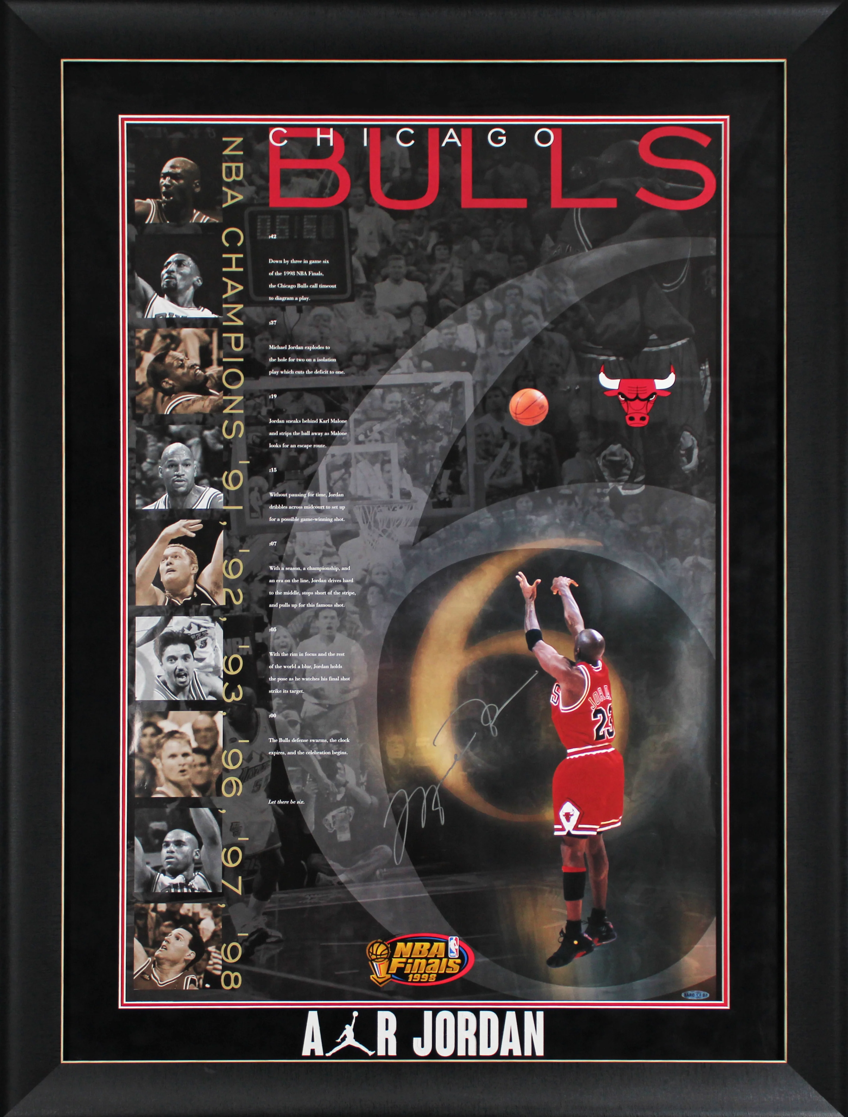 Bulls Michael Jordan Authentic Signed 22x34 Poster Autographed UDA #BAF01431 - Image 2