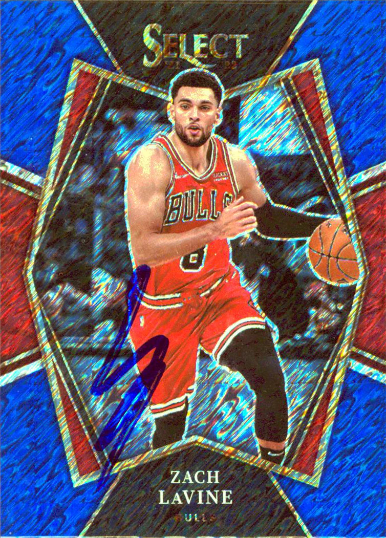 Bulls Zach LaVine Authentic Signed 2021 Panini Select #171 Card PSA/DNA #AP90736 - Image 2