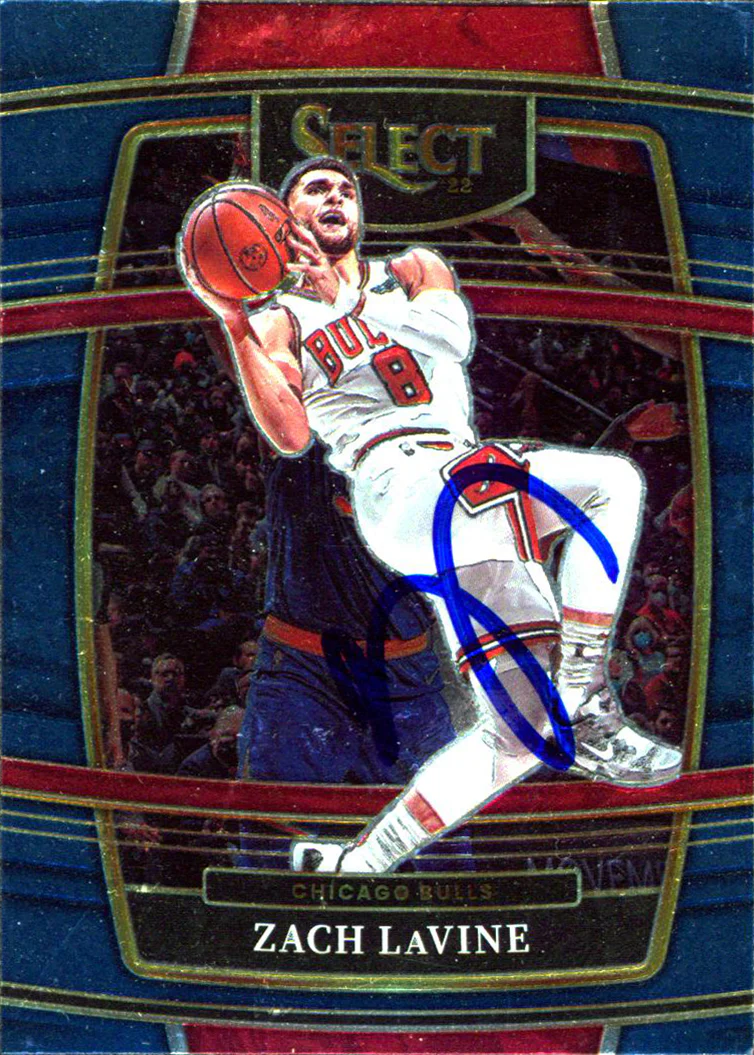 Bulls Zach LaVine Authentic Signed 2021 Panini Select #76 Card PSA/DNA #AP90738 - Image 2