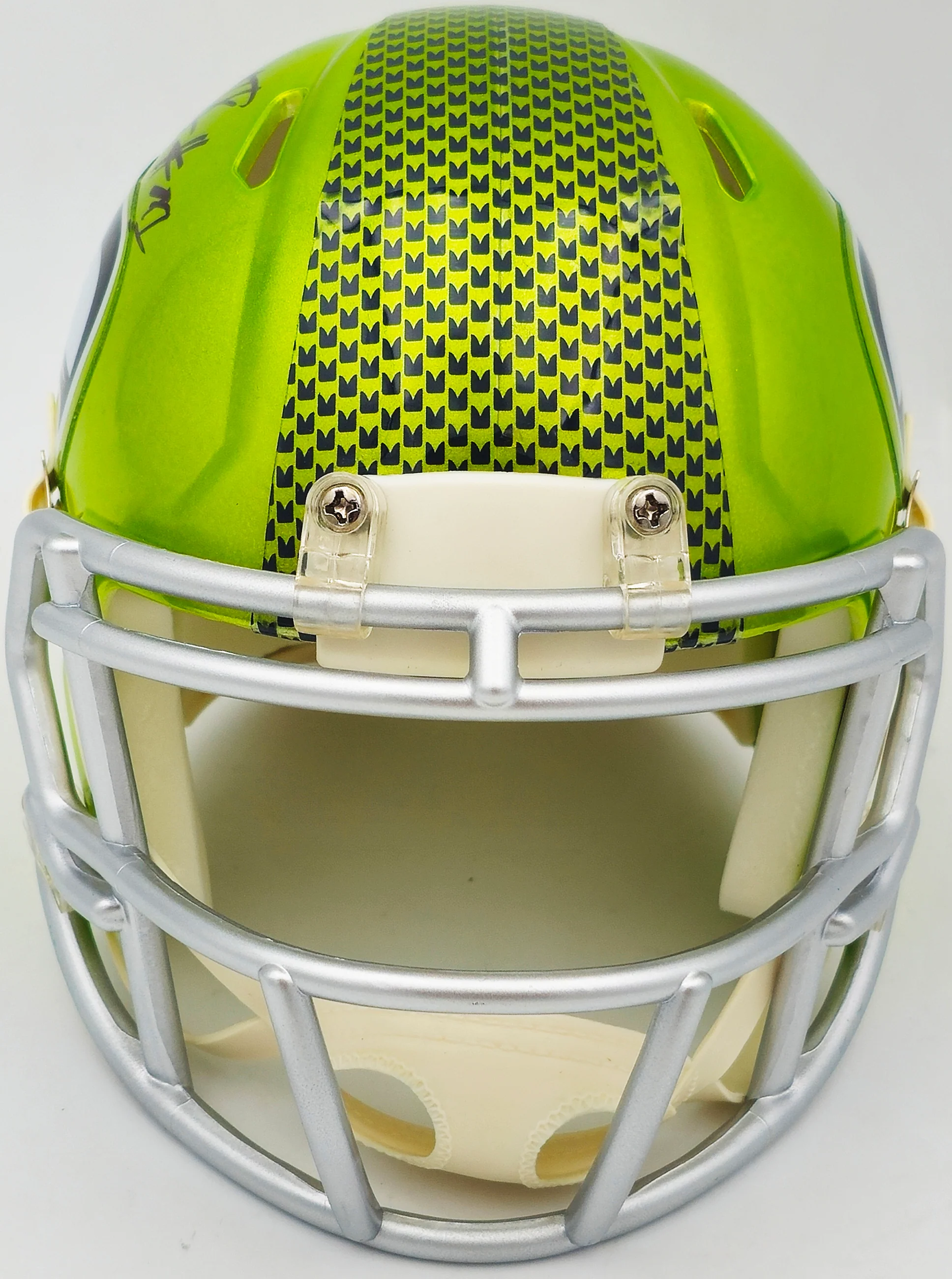 Byron Murphy II Autographed Seattle Seahawks Flash Green Speed Mini Helmet MCS Holo Stock #235603 - Image 3