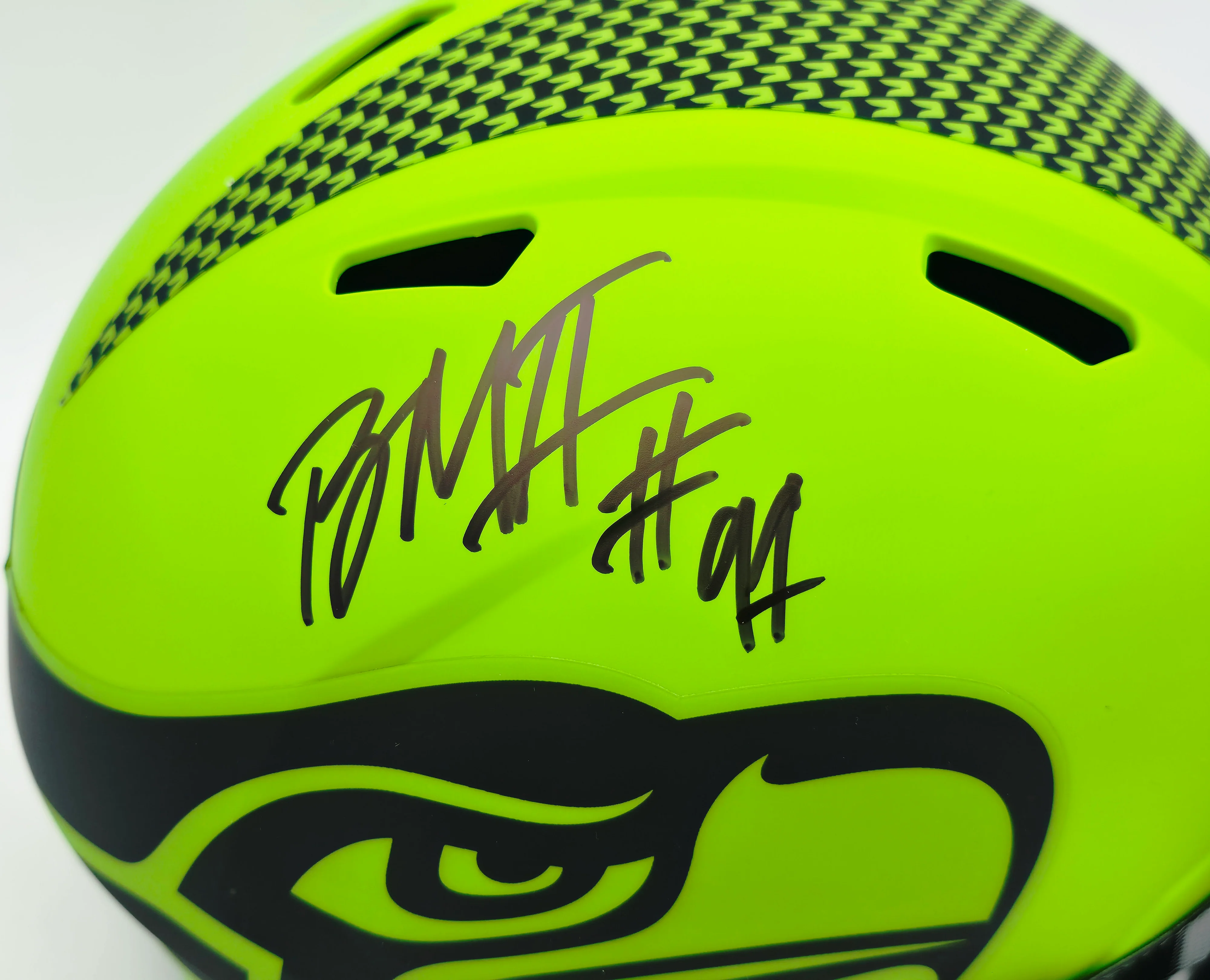 Byron Murphy II Autographed Seattle Seahawks Rave Green Full Size Speed Replica Helmet MCS Holo Stock #256948 - Image 2