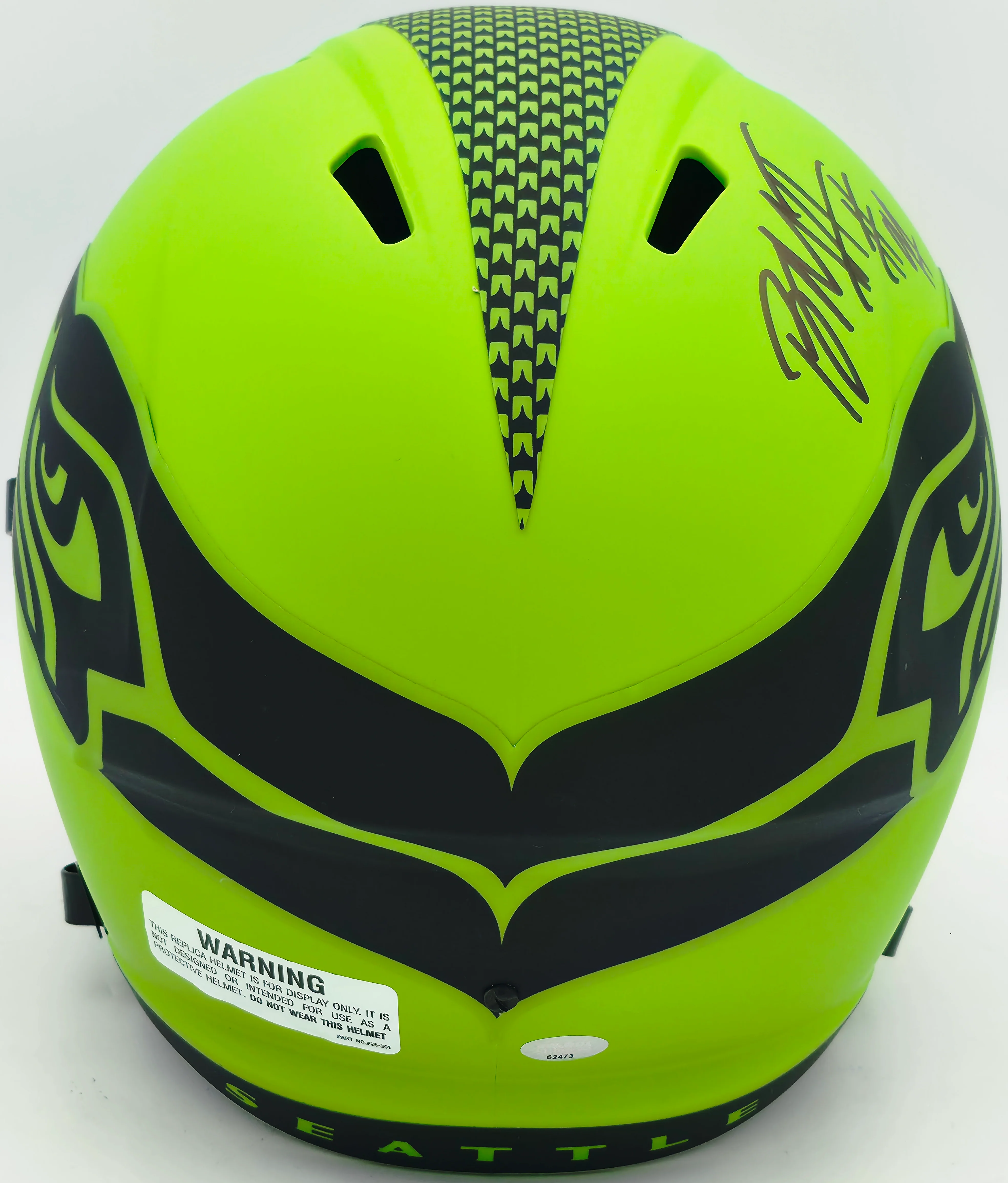 Byron Murphy II Autographed Seattle Seahawks Rave Green Full Size Speed Replica Helmet MCS Holo Stock #256948 - Image 4