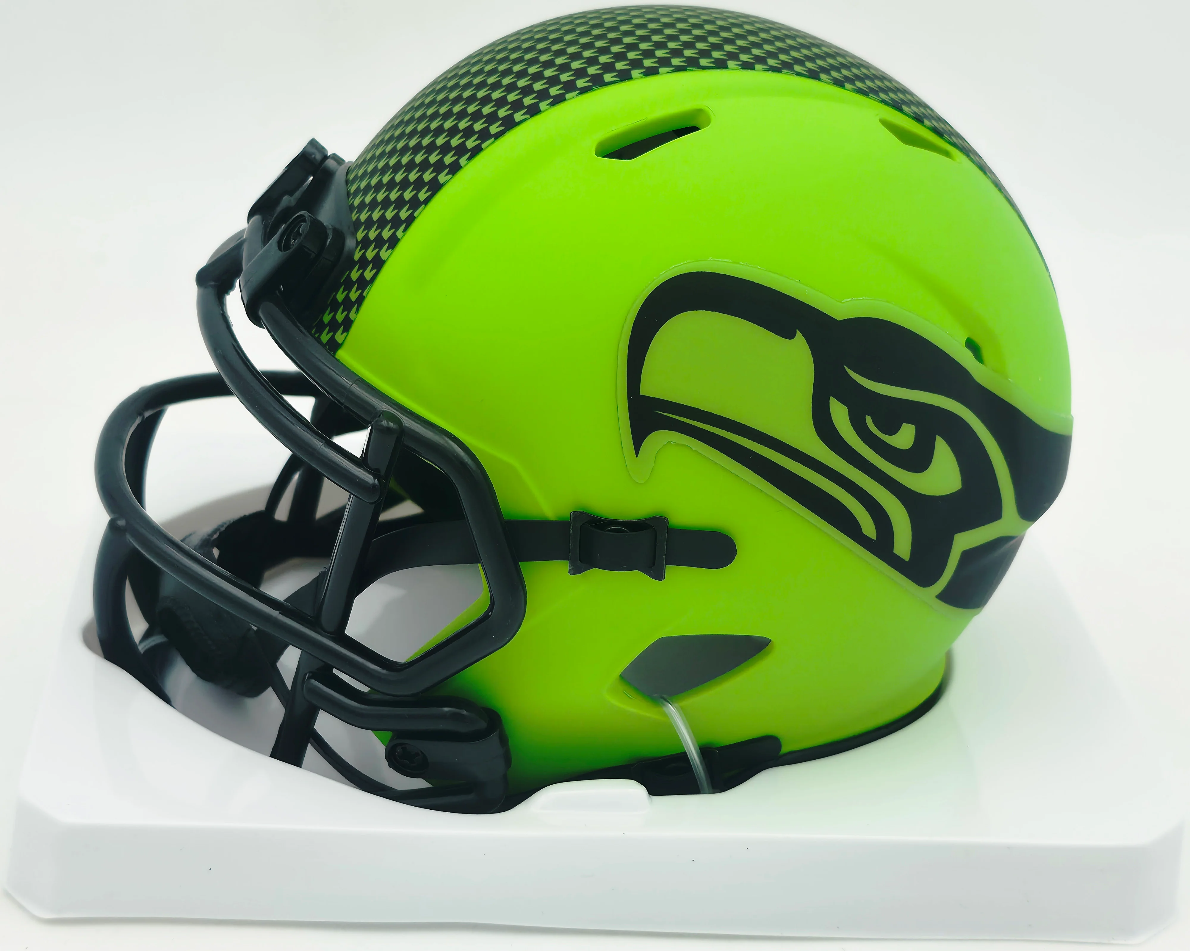 Byron Murphy II Autographed Seattle Seahawks Rave Green Speed Mini Helmet (Smudged) MCS Holo #62685 - Image 5