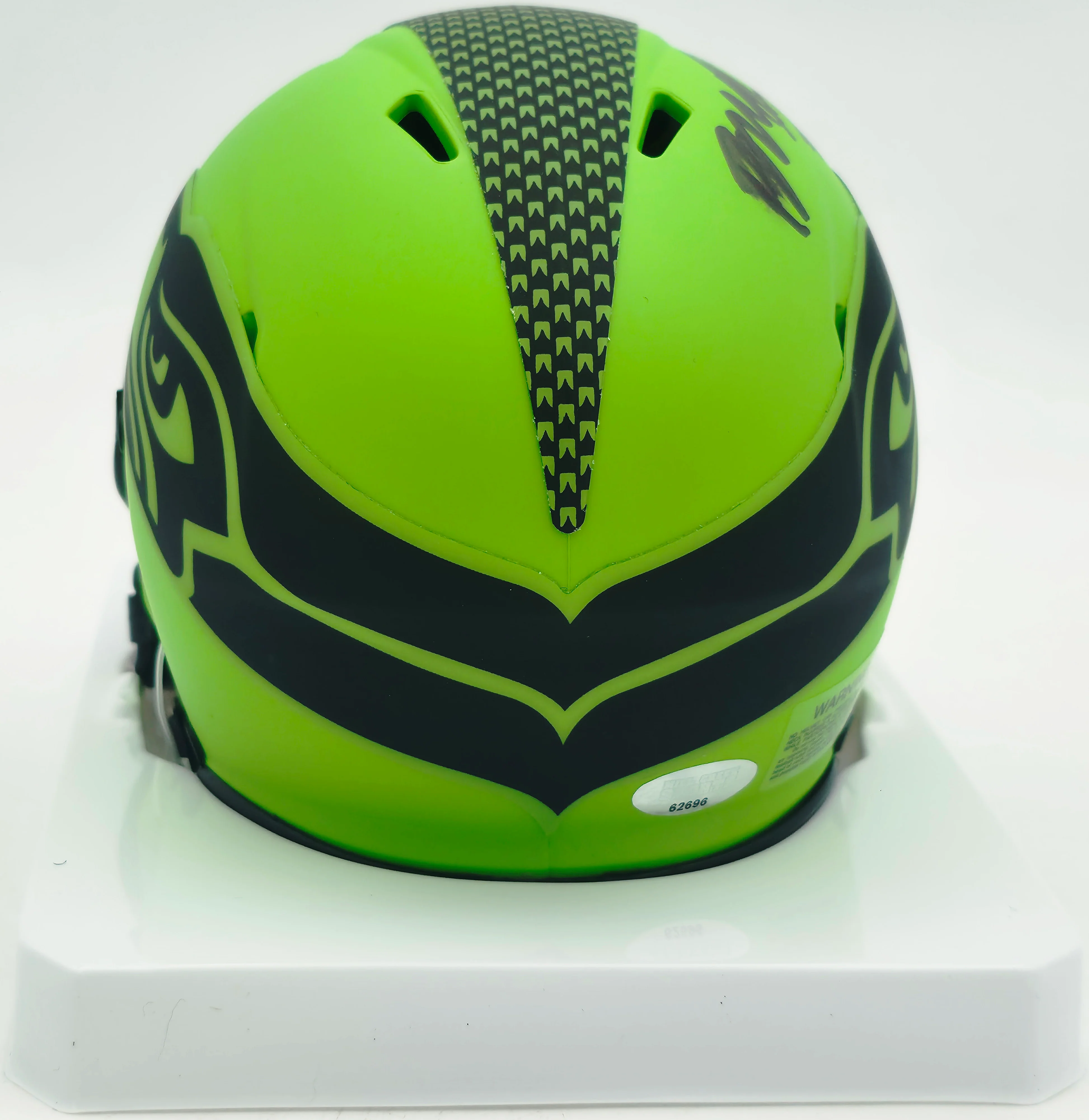 Byron Murphy II Autographed Seattle Seahawks Rave Green Speed Mini Helmet (Smudged) MCS Holo #62696 - Image 4