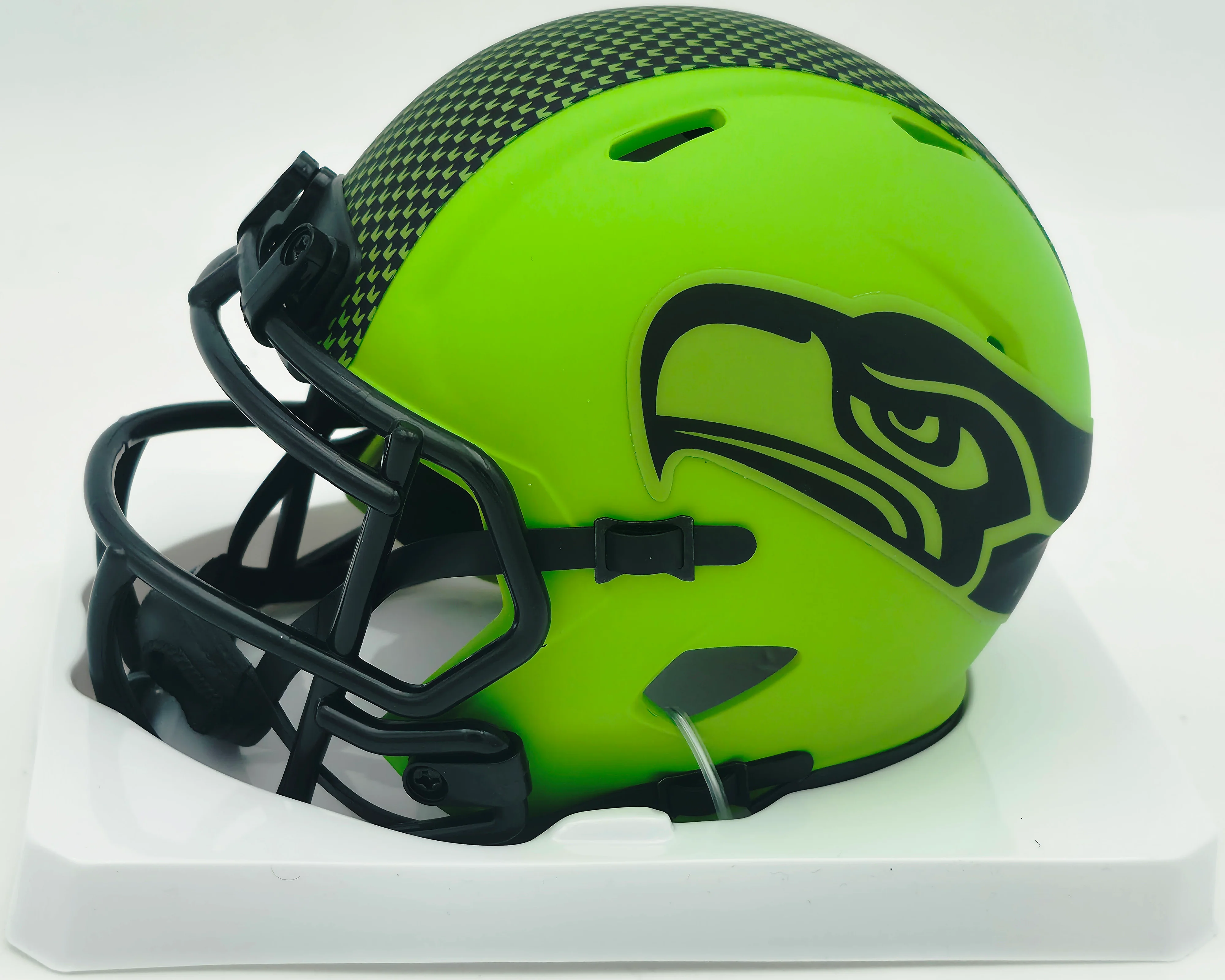 Byron Murphy II Autographed Seattle Seahawks Rave Green Speed Mini Helmet (Smudged) MCS Holo #62696 - Image 5