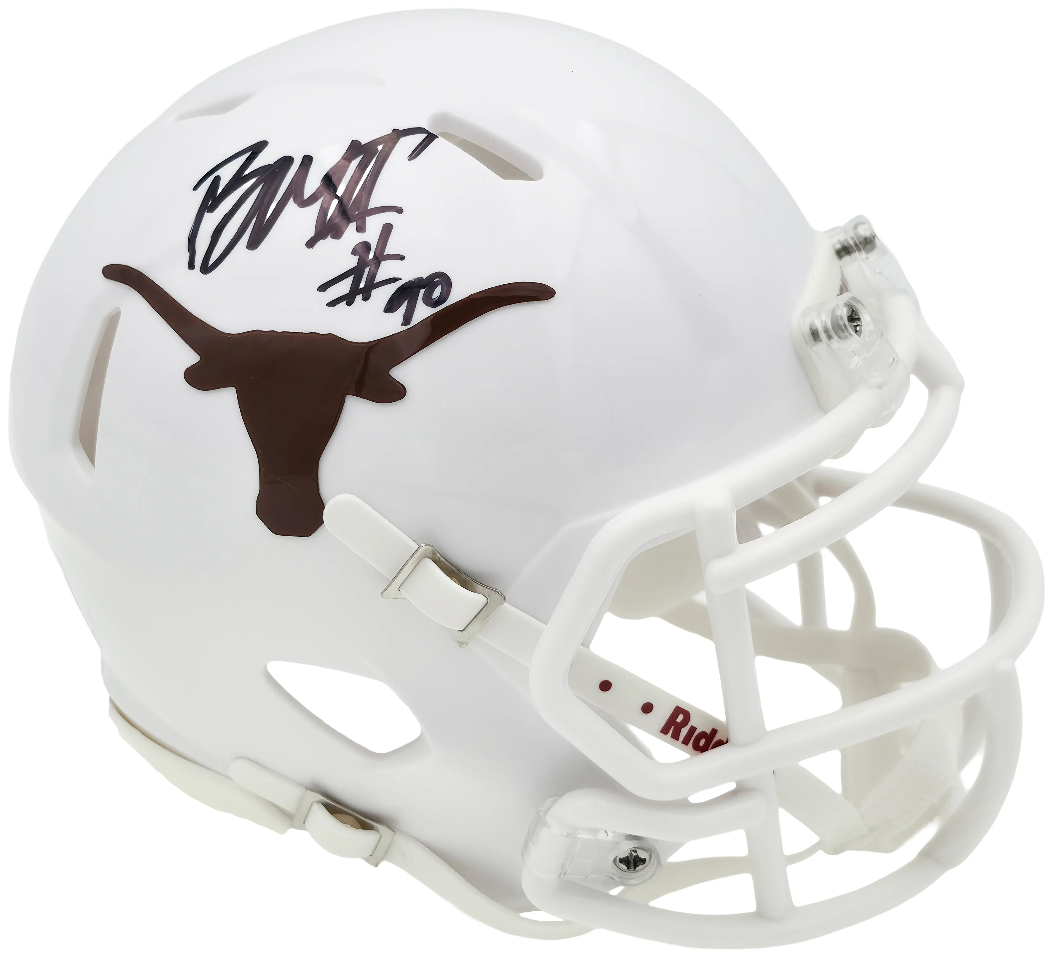 Byron Murphy II Autographed Texas Longhorns White Speed Mini Helmet MCS Holo Stock #256973