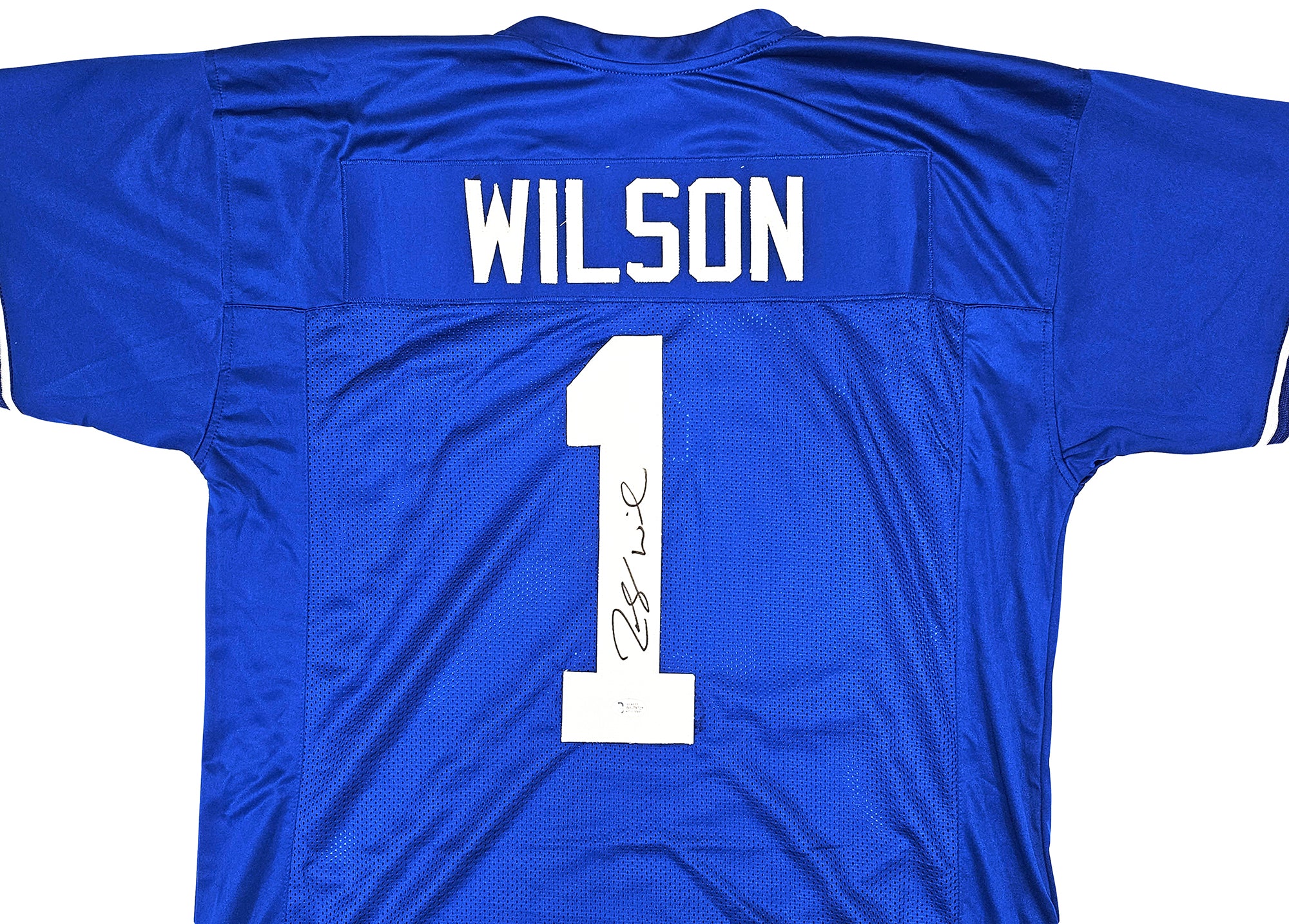 BYU Cougars Zach Wilson Autographed Royal Blue Jersey Beckett BAS Stock #191149 - Image 3