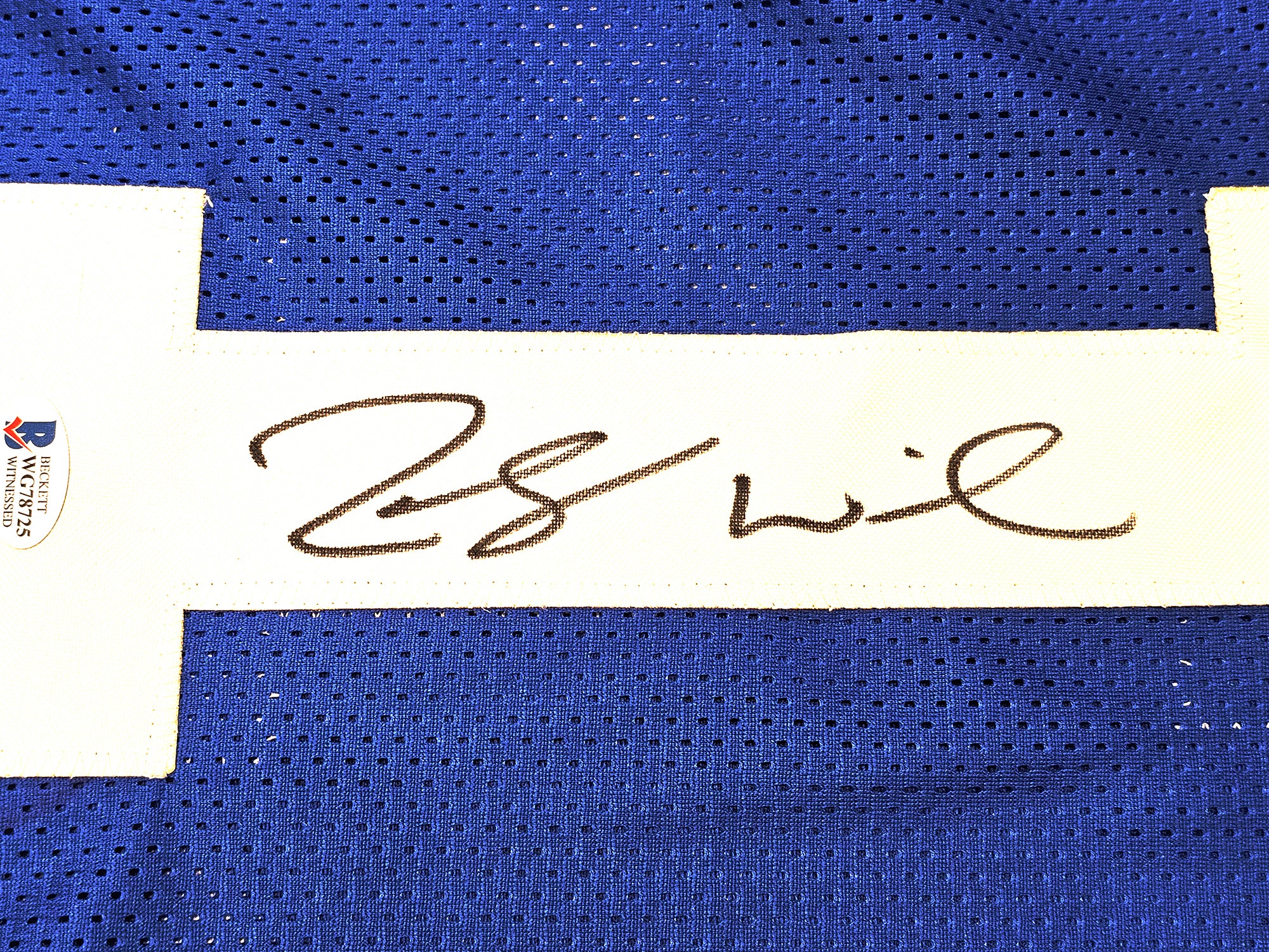 BYU Cougars Zach Wilson Autographed Royal Blue Jersey Beckett BAS Stock #191149 - Image 4