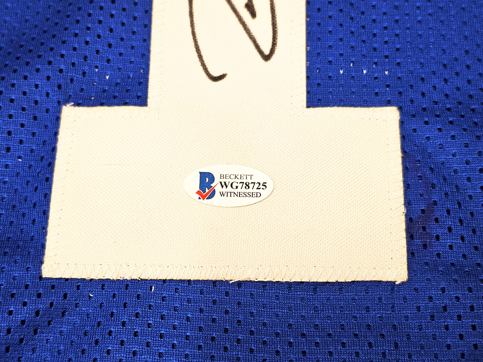 BYU Cougars Zach Wilson Autographed Royal Blue Jersey Beckett BAS Stock #191149 - Image 5