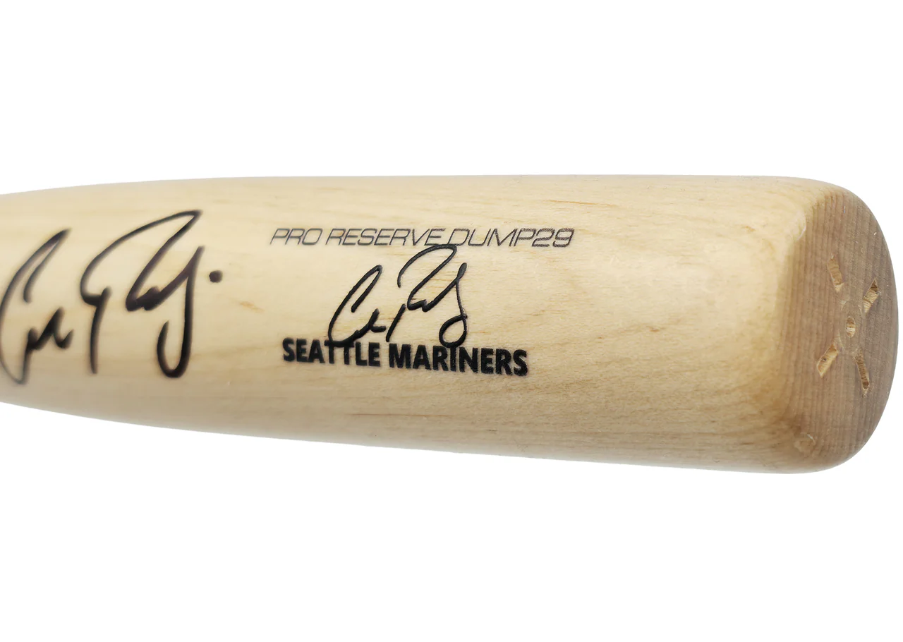 Cal Raleigh Autographed Blonde Victus Player Model Torpedo 18" Mini Baseball Bat Seattle Mariners Fanatics & MLB Holo Stock #261874 - Image 5
