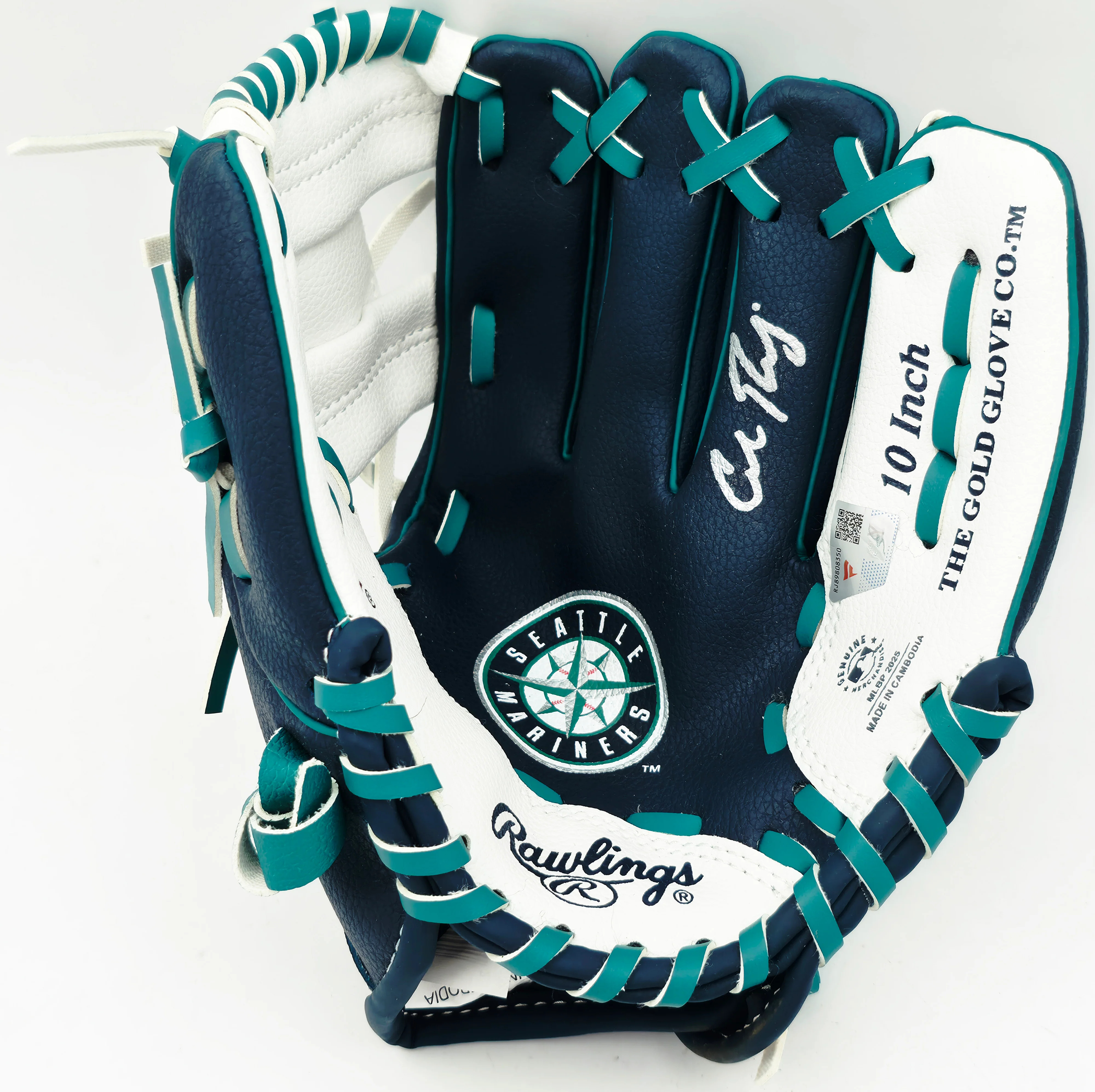 Cal Raleigh Autographed Rawlings Seattle Mariners Logo Mini Fielding Glove Fanatics & MLB Holo Stock #256939 - Image 2