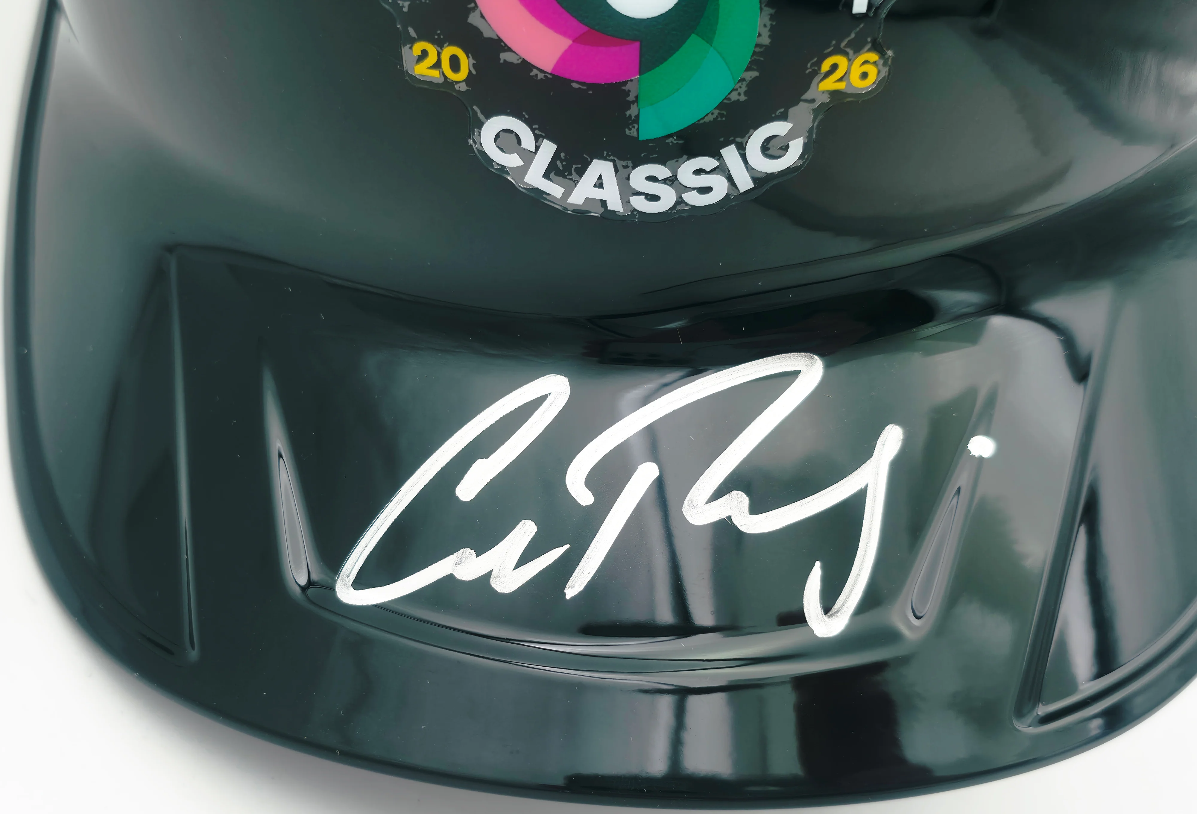 Cal Raleigh Autographed Team USA Green 2026 WBC Logo Full Size Mach Pro Replica Batting Helmet Fanatics & MLB Holo Stock #261840 - Image 3