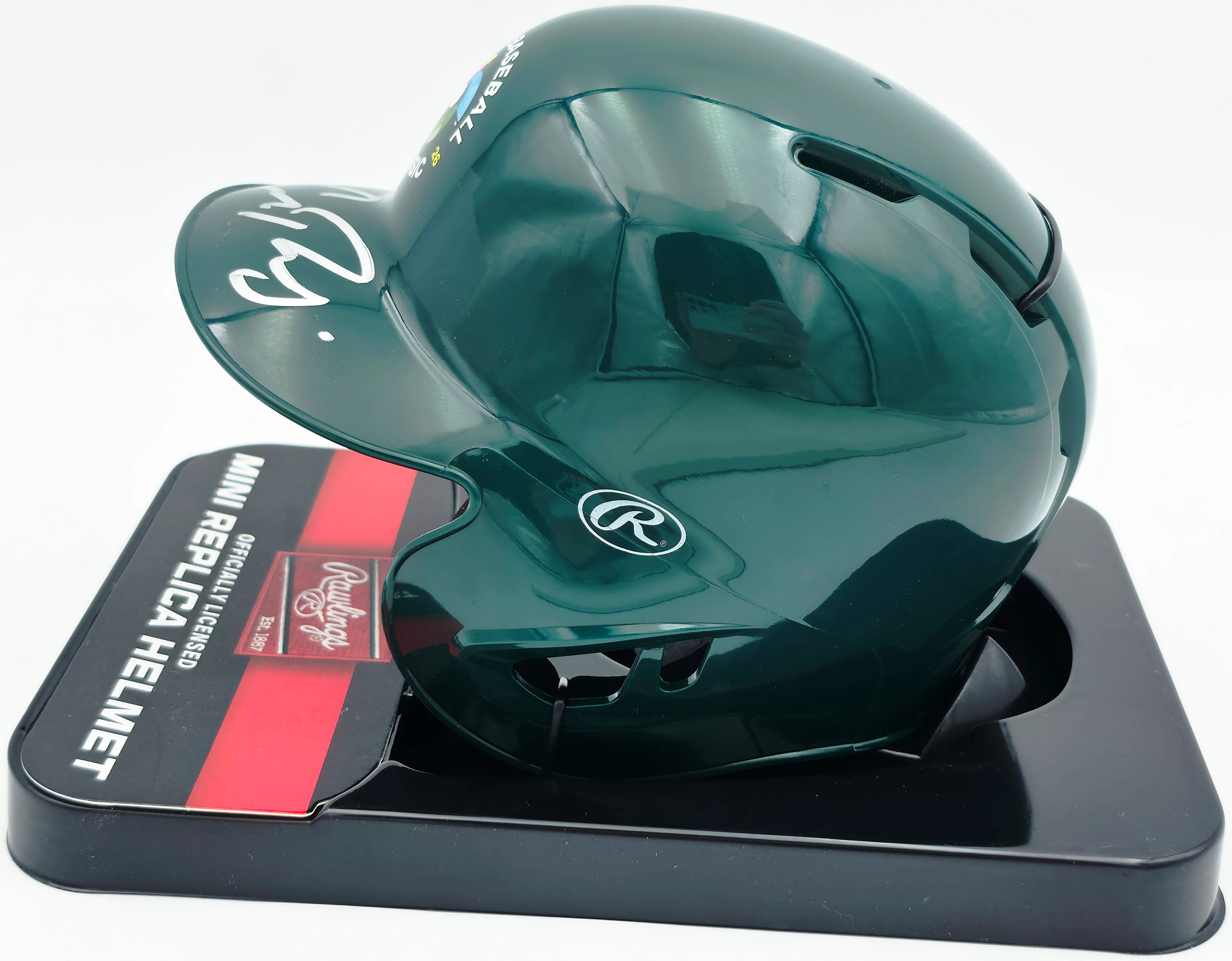 Cal Raleigh Autographed Team USA Green 2026 WBC Logo Mini Batting Helmet Fanatics & MLB Holo Stock #261841 - Image 4