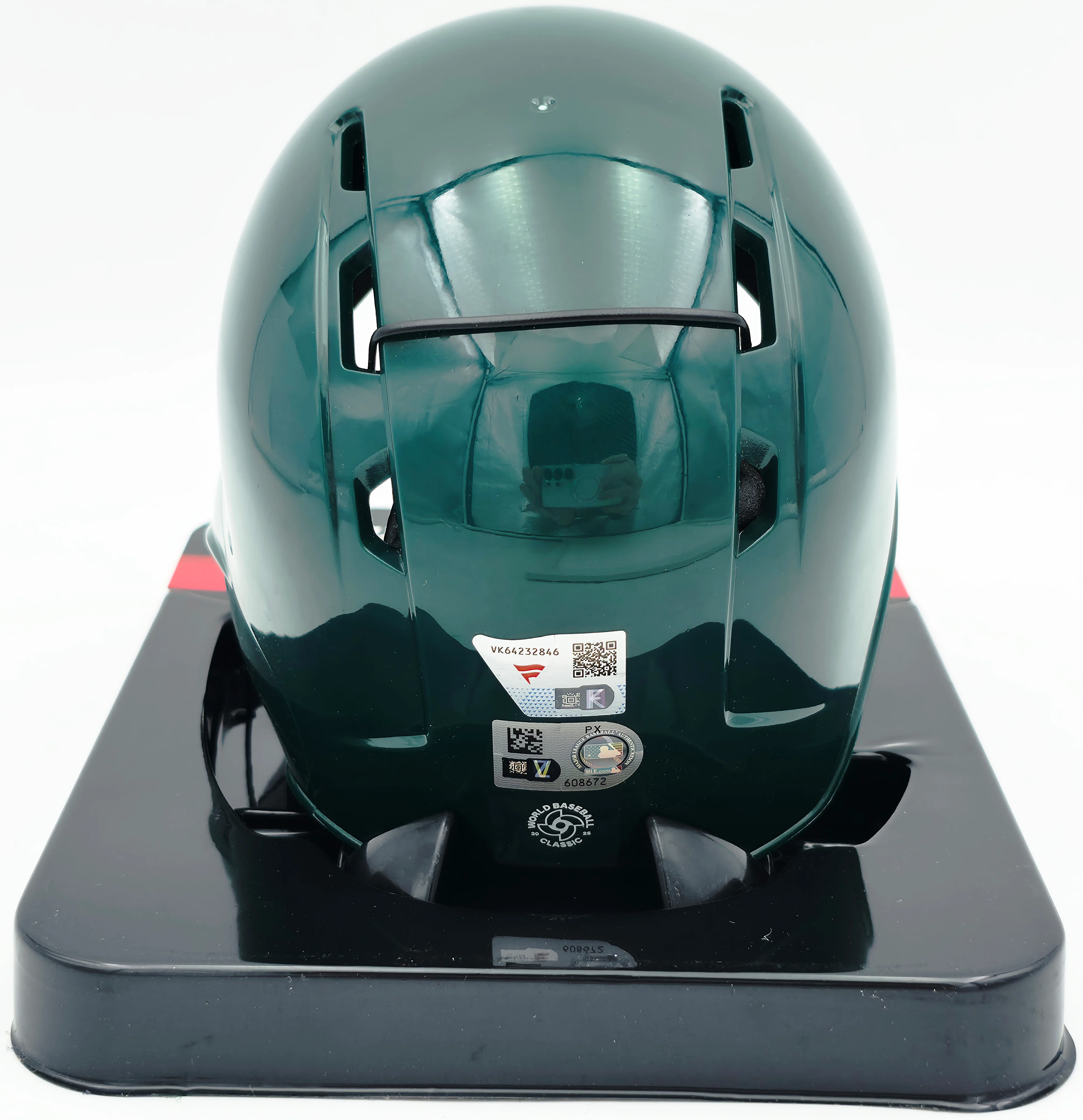 Cal Raleigh Autographed Team USA Green 2026 WBC Logo Mini Batting Helmet Fanatics & MLB Holo Stock #261841 - Image 5