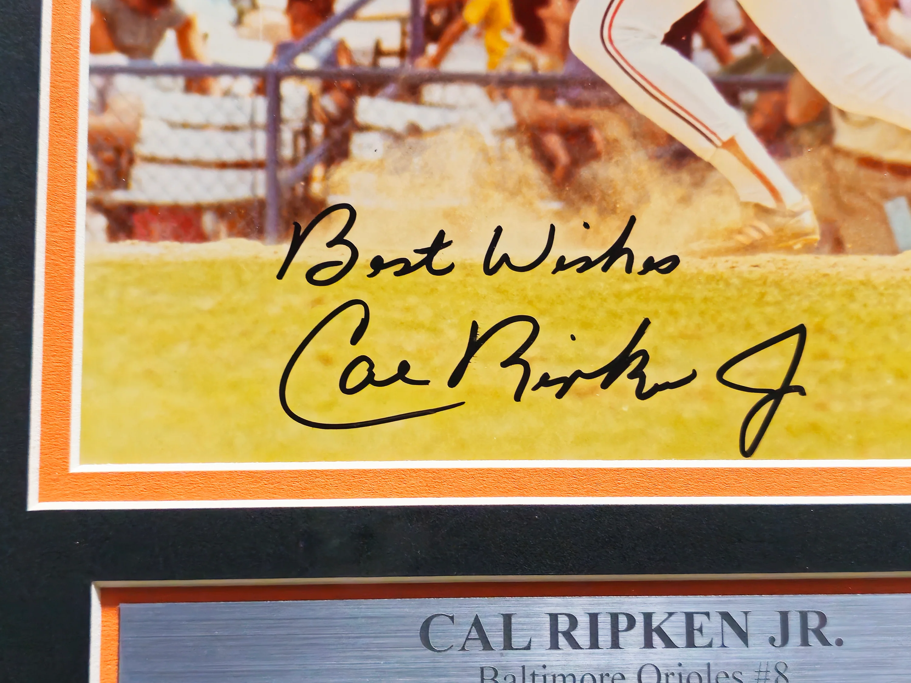 Cal Ripken Jr. Autographed Framed 8x10 Photo Baltimore Orioles "Best Wishes" Beckett BAS QR #BM37224 - Image 3