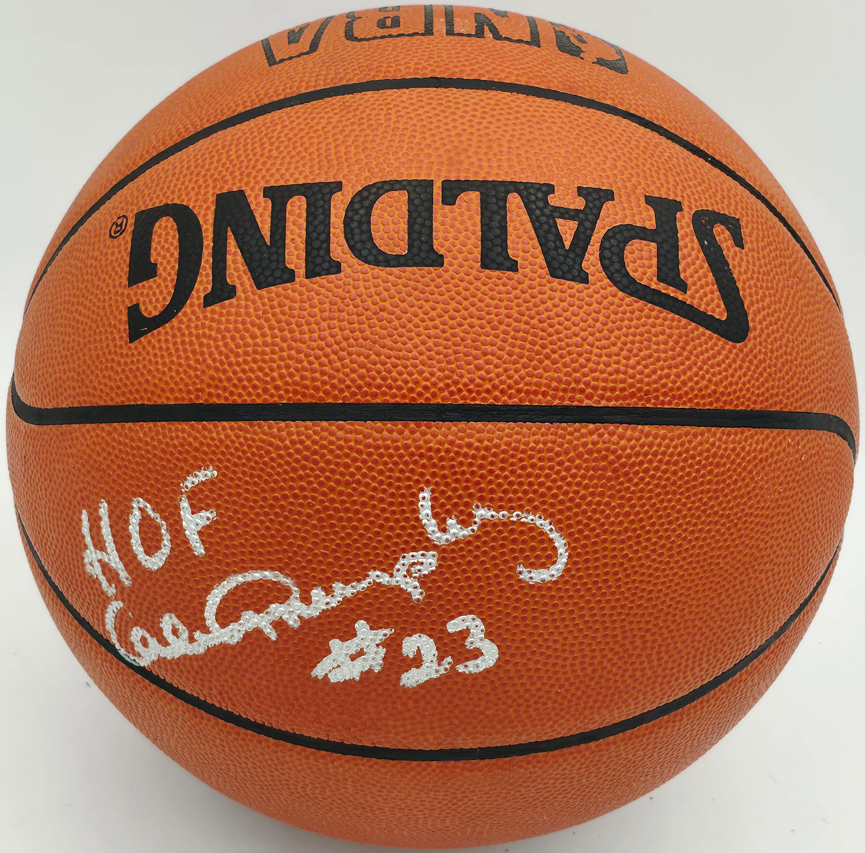 Calvin Murphy Autographed Spalding NBA Leather Game Basketball Houston Rockets "HOF" Beckett BAS QR #BS30433 - Image 2