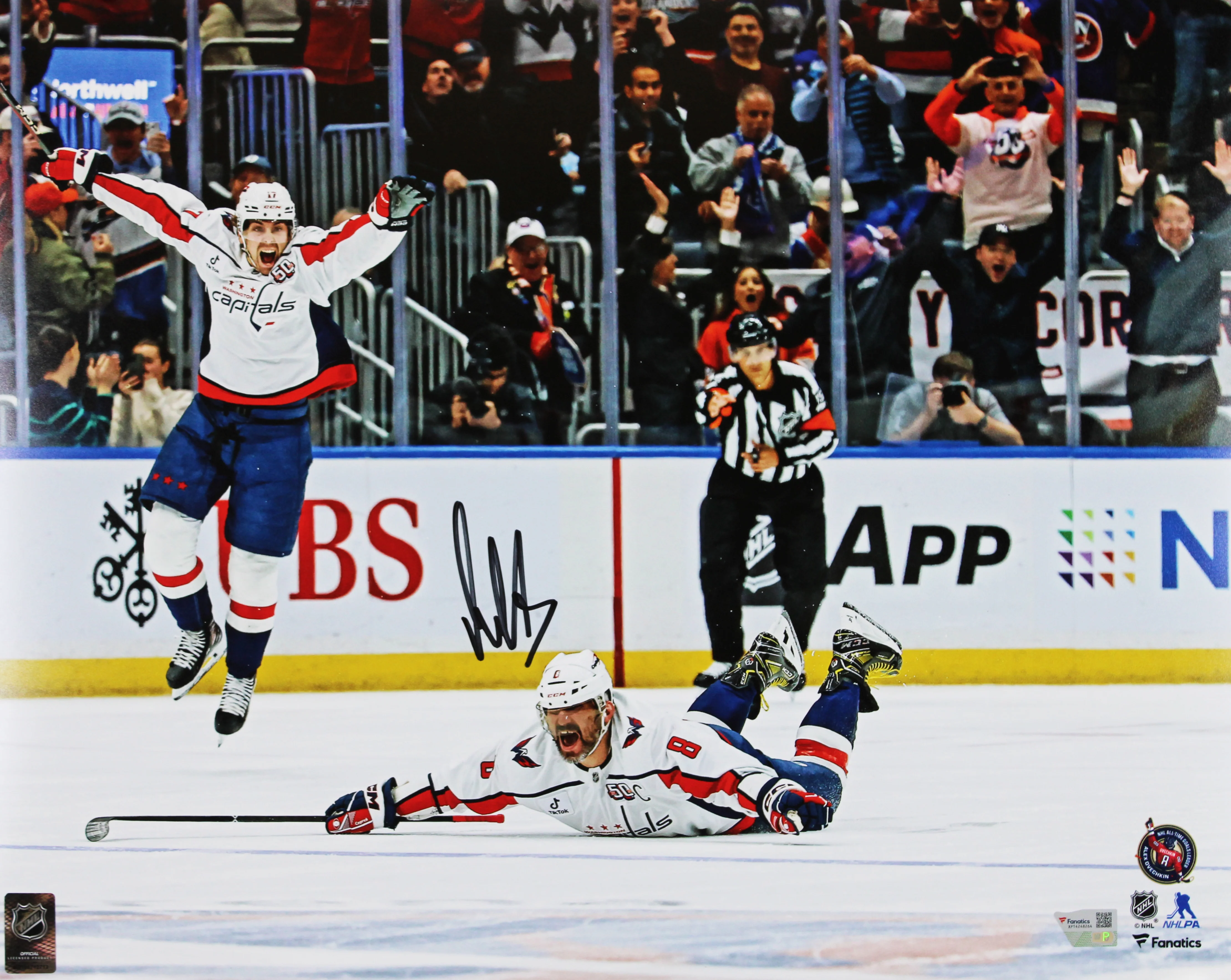 Capitals Alex Ovechkin Signed 16x20 NHL All-Time Goals Leader Framed Photo Fan - Image 3