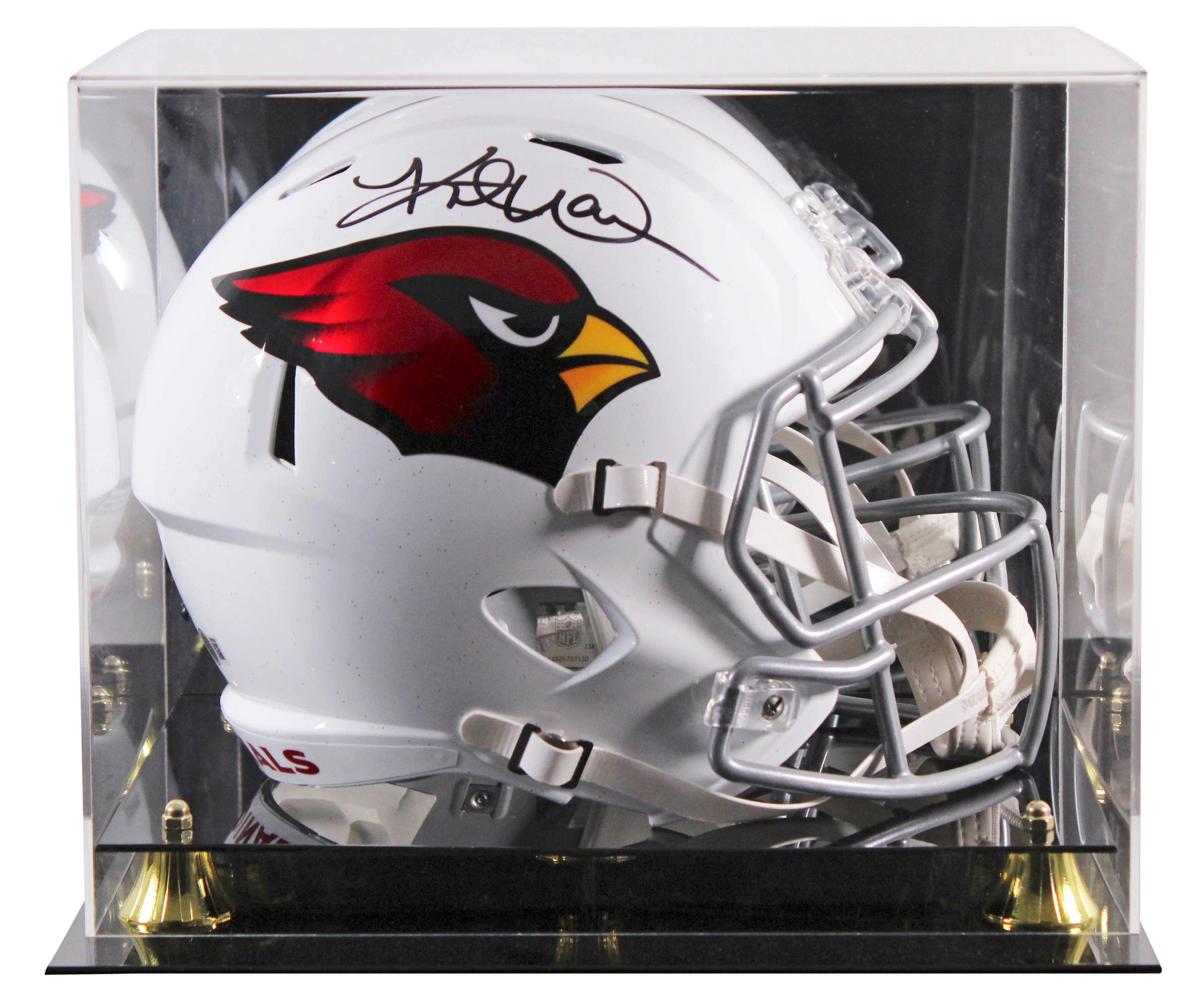 Cardinals Kurt Warner Signed 2023 Full Size Speed Rep Helmet W/ Case BAS Witness - Image 2
