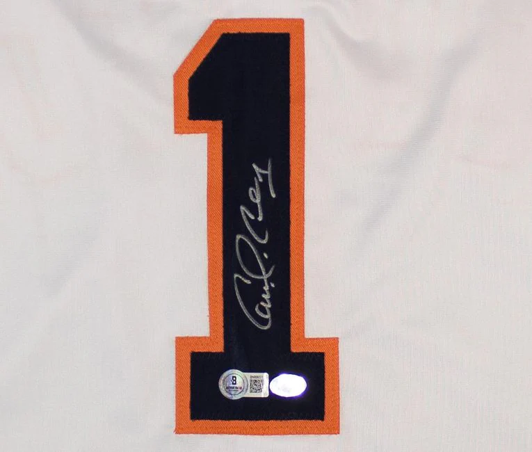 Carlos Correa Houston Signed White Baseball Jersey BAS - Image 2