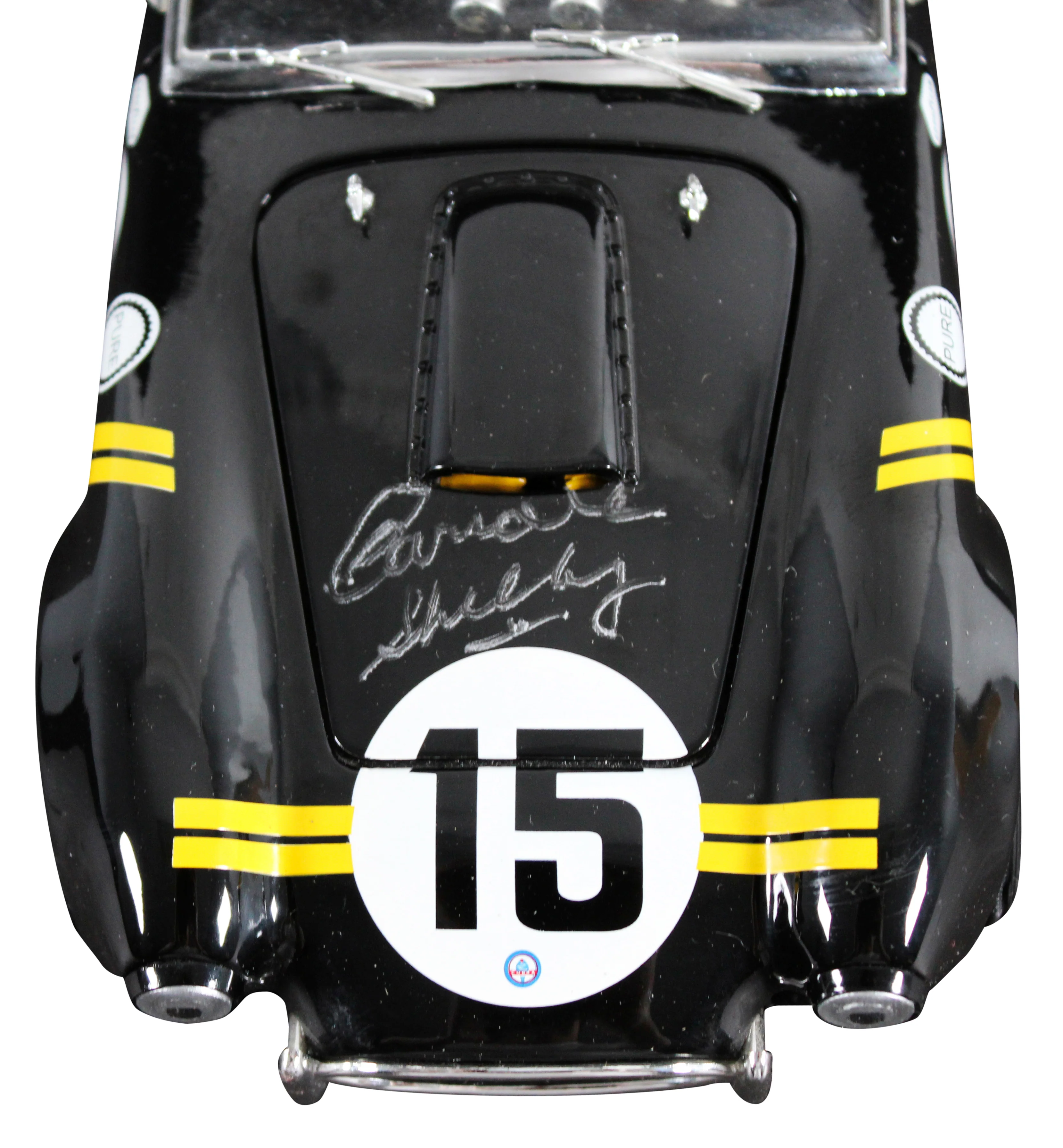 Carroll Shelby Signed 1965 Shelby Cobra 427 1:18 Scale Die Cast Car BAS #AE13792 - Image 4