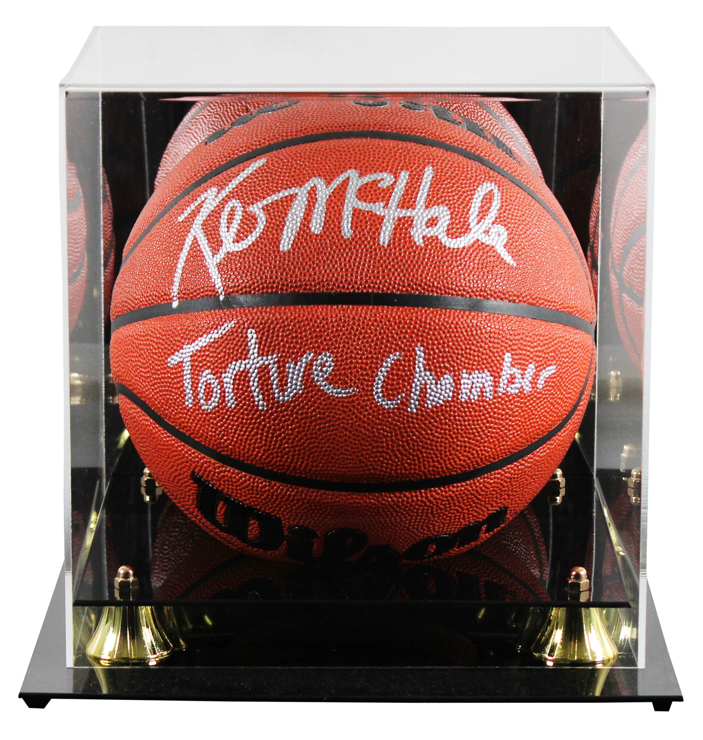 Celtics Kevin McHale "Torture Chamber" Signed Wilson Basketball W/ Case BAS Wit - Image 2