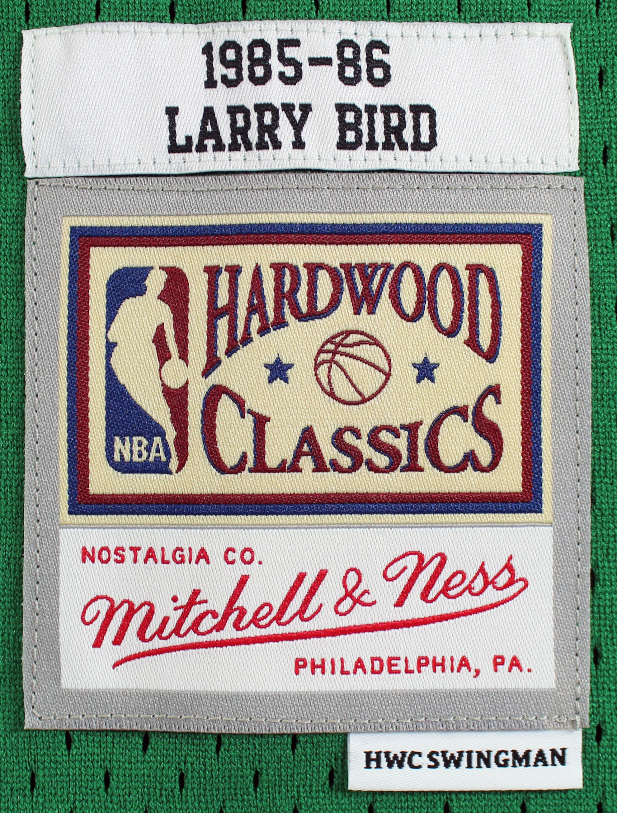 Celtics Larry Bird Authentic Signed 1985 Green M&N HWC Swingman Jersey BAS Wit - Image 6