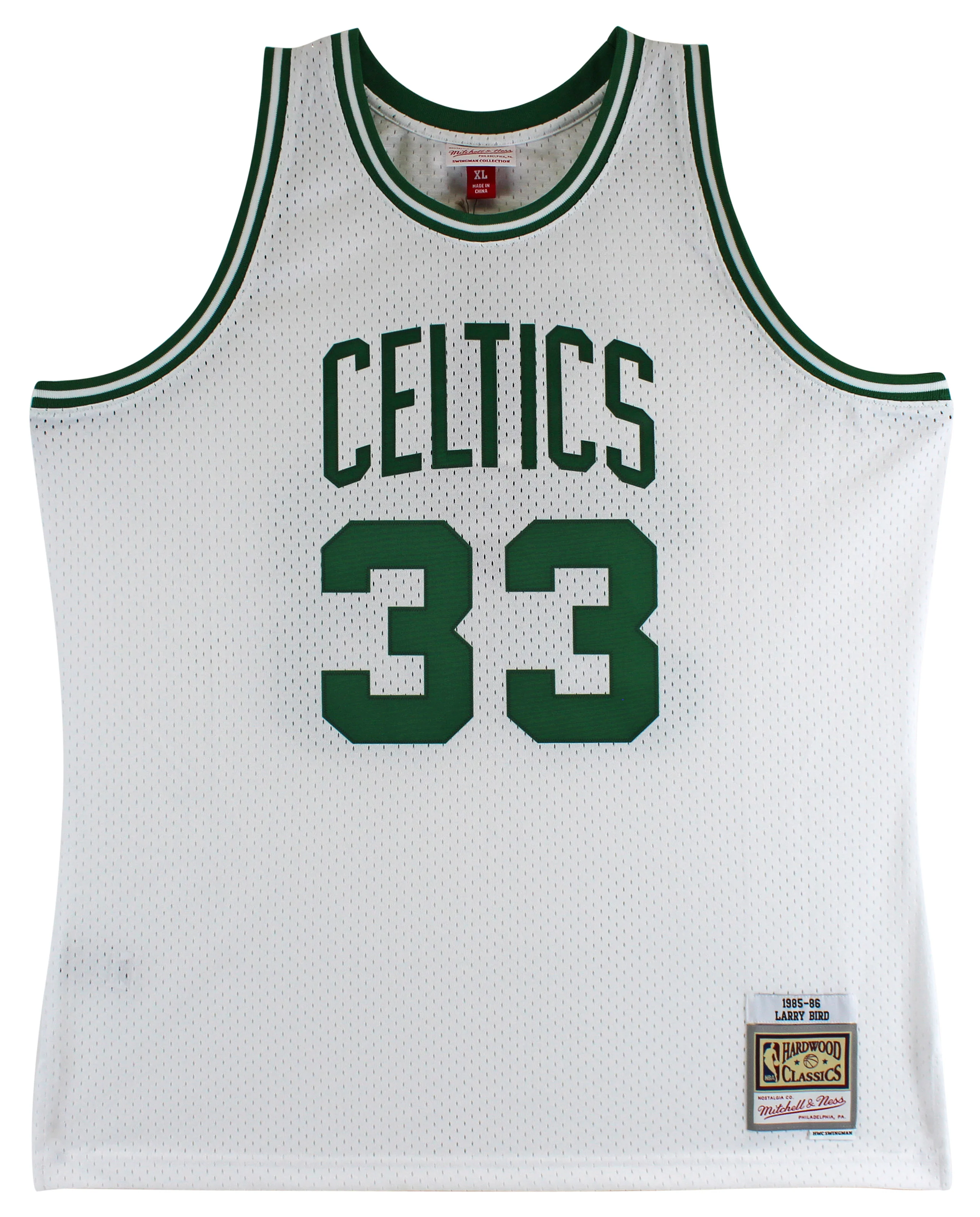 Celtics Larry Bird Authentic Signed 1985 White M&N HWC Swingman Jersey BAS Wit 2 - Image 5