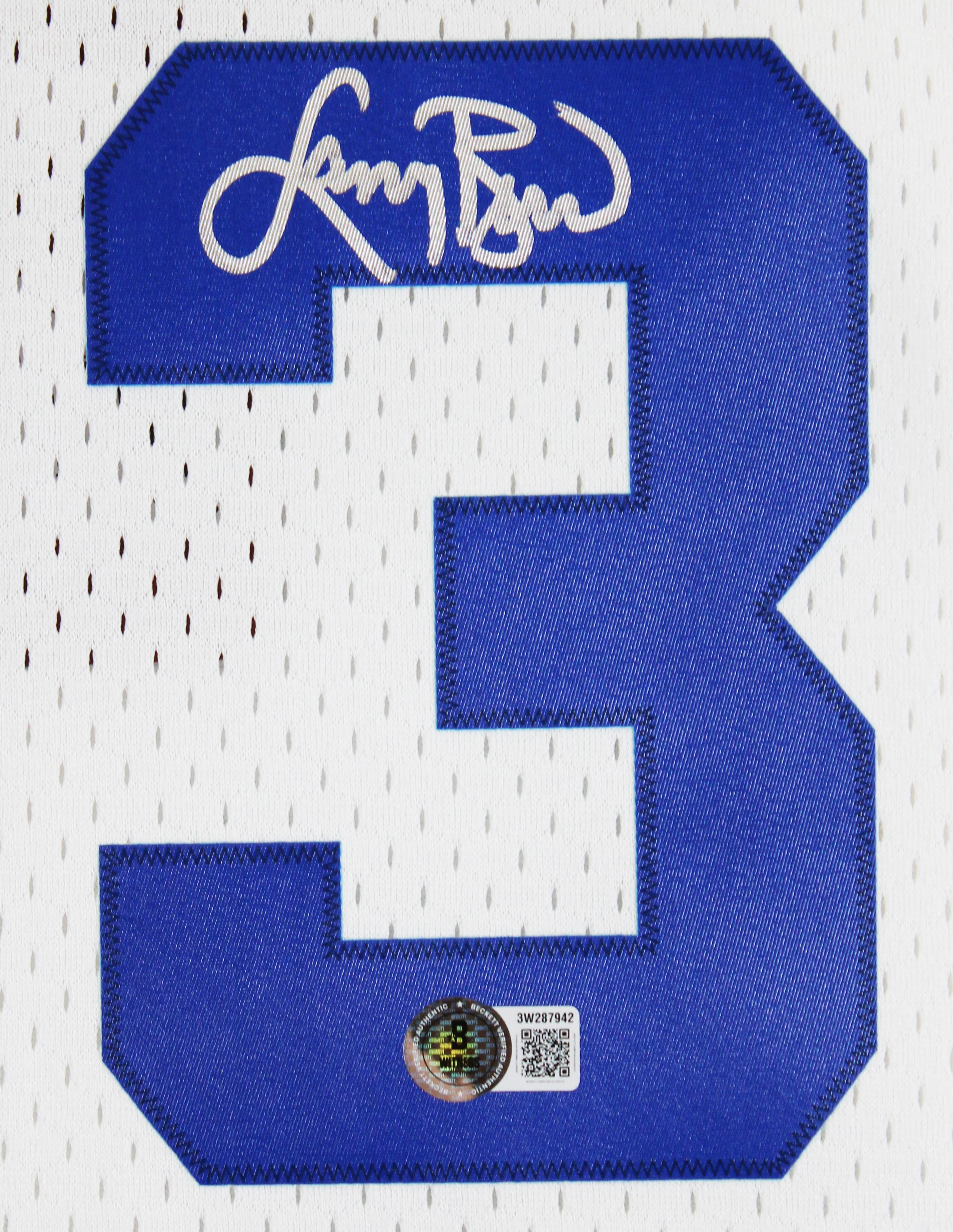Celtics Larry Bird Signed 1986 White M&N All-Star Game Swingman Jersey BAS Wit - Image 4