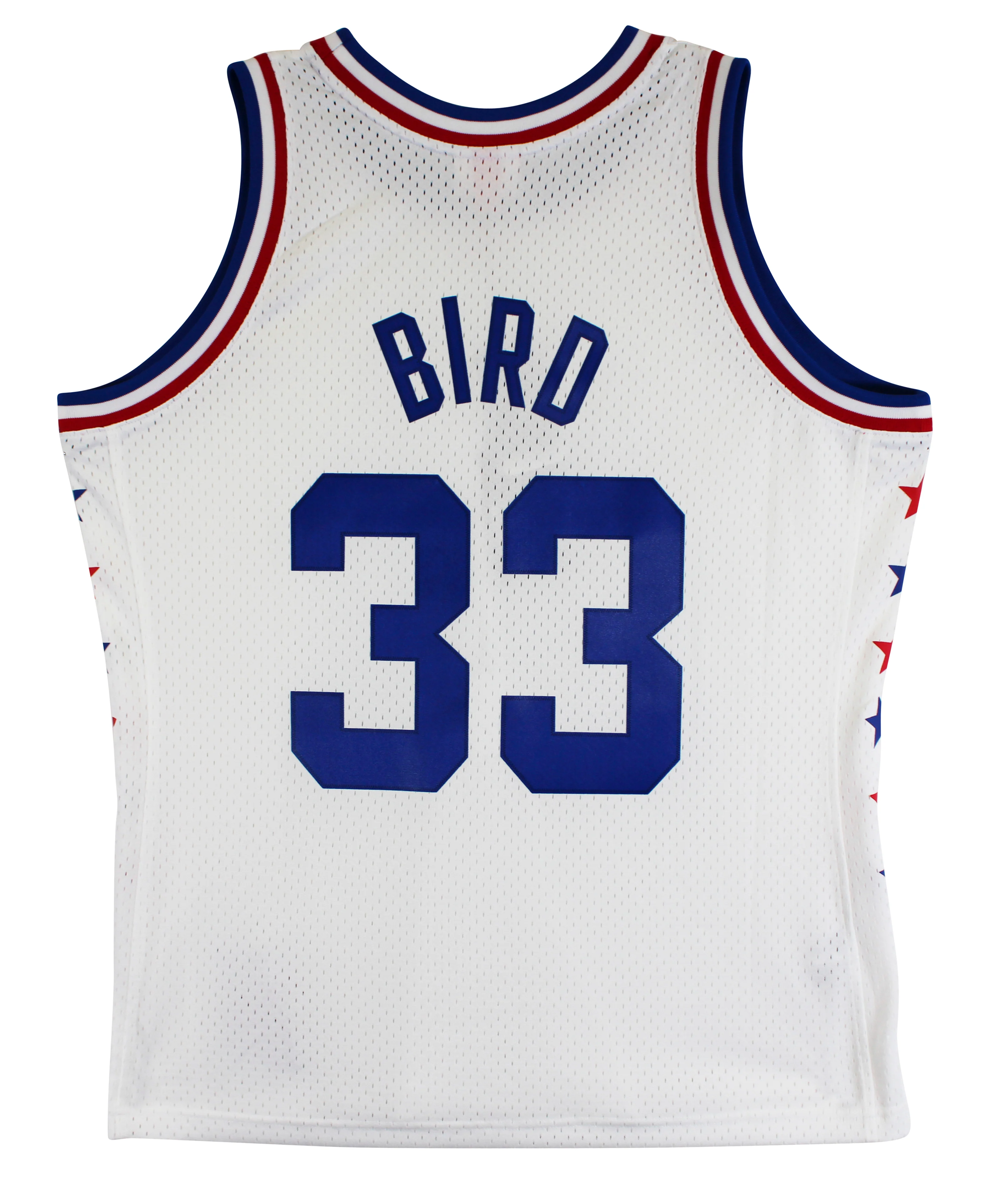 Celtics Larry Bird Signed 1986 White M&N All-Star Game Swingman Jersey BAS Wit - Image 7