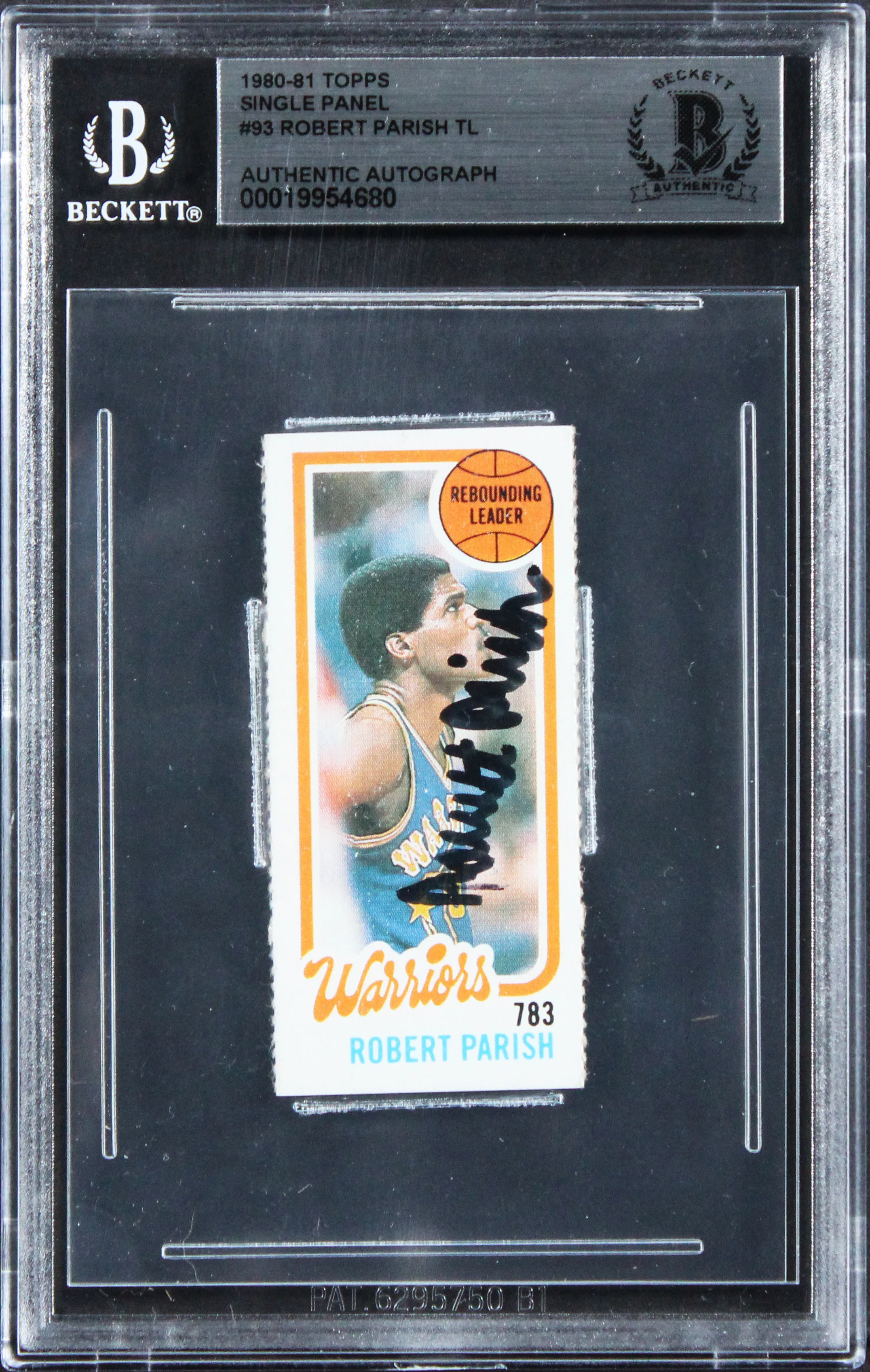 Celtics Robert Parish 1979 Topps #93 Single Panel Card Autographed BAS Slabbed - Image 2