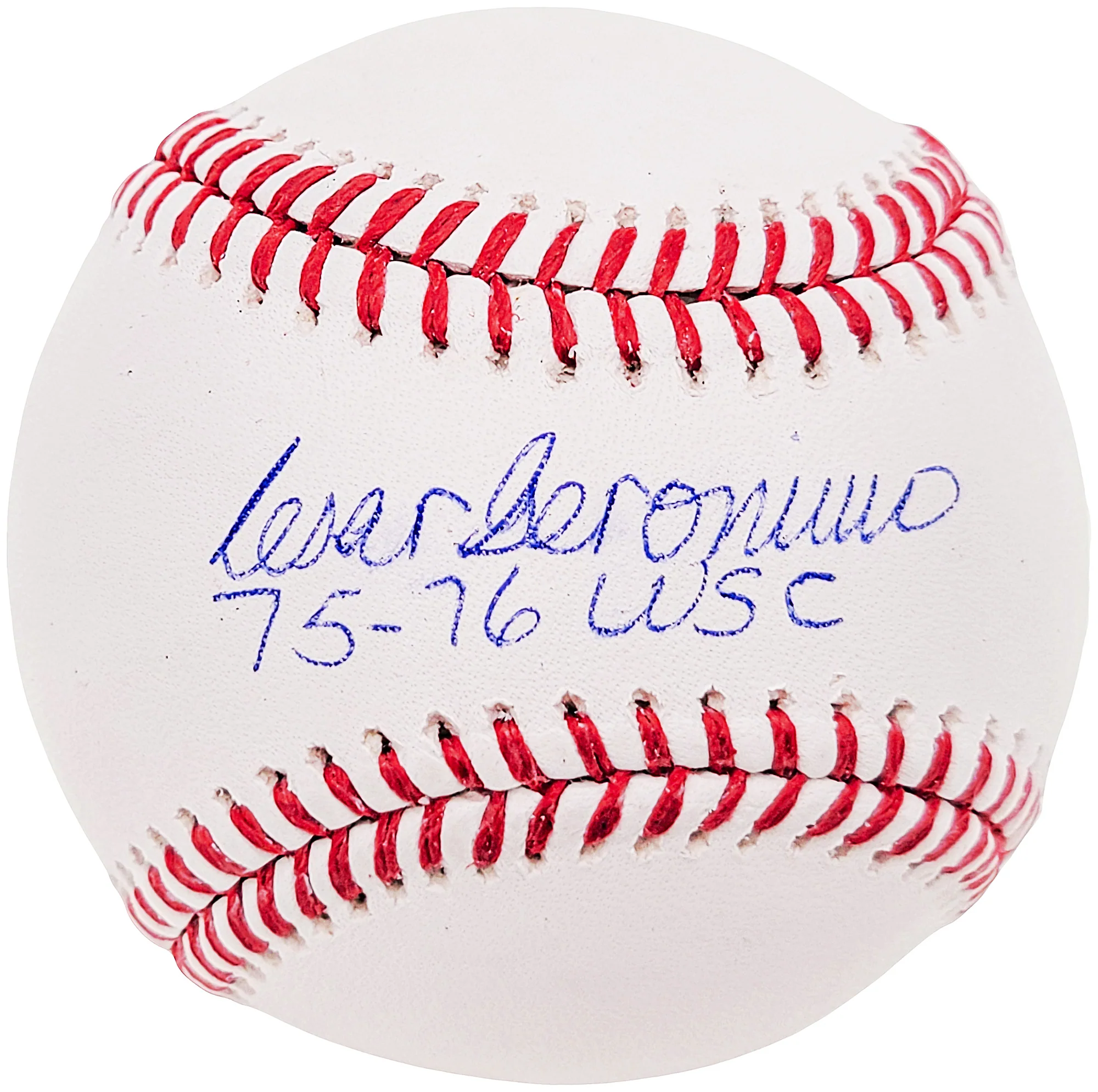 Cesar Geronimo Autographed Official MLB Baseball Cincinnati Reds "75-76 WSC" Beckett BAS Witness Stock #209352 - Image 2