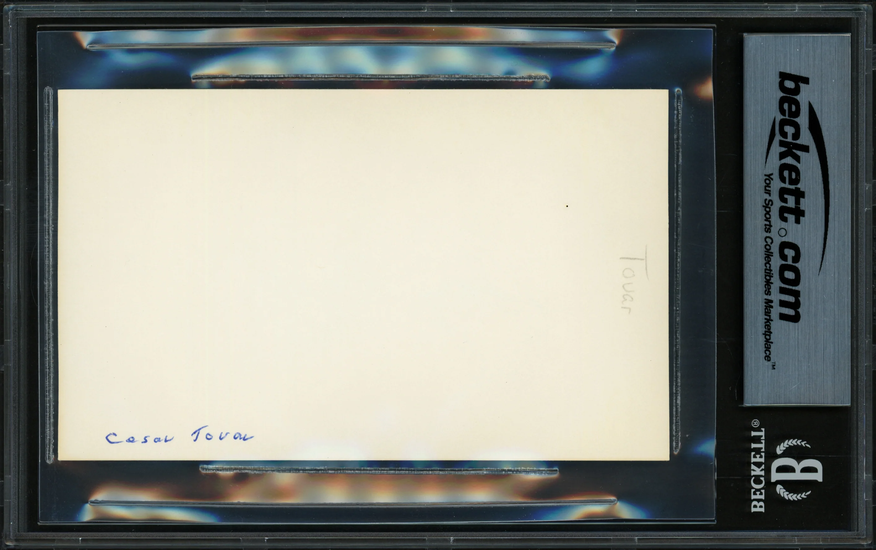Cesar Tovar Autographed 3x5 Index Card Minnesota Twins Beckett BAS #18281330 - Image 2
