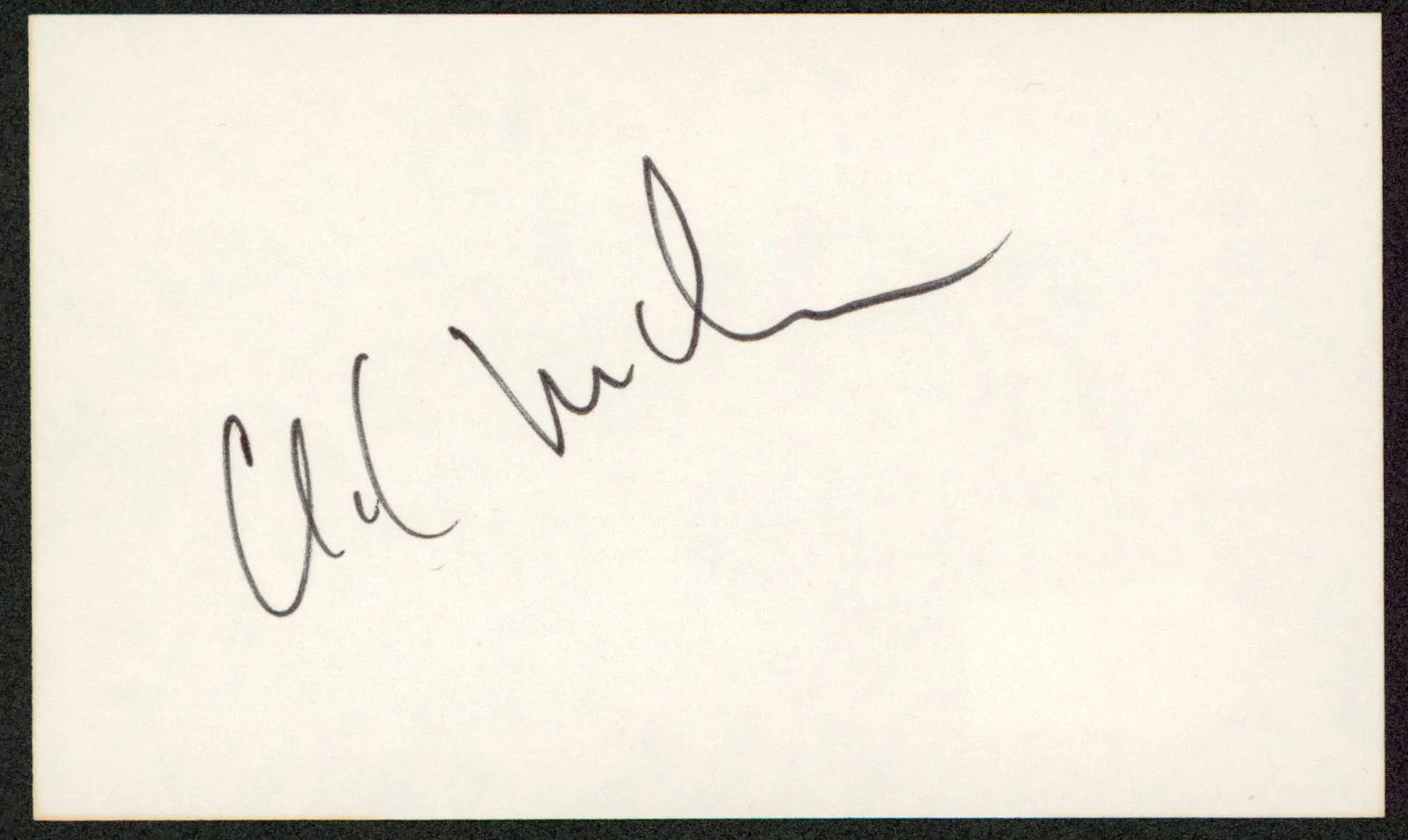 Chad McQueen The Karate Kid Authentic Signed 3x5 Index Card Autographed BAS