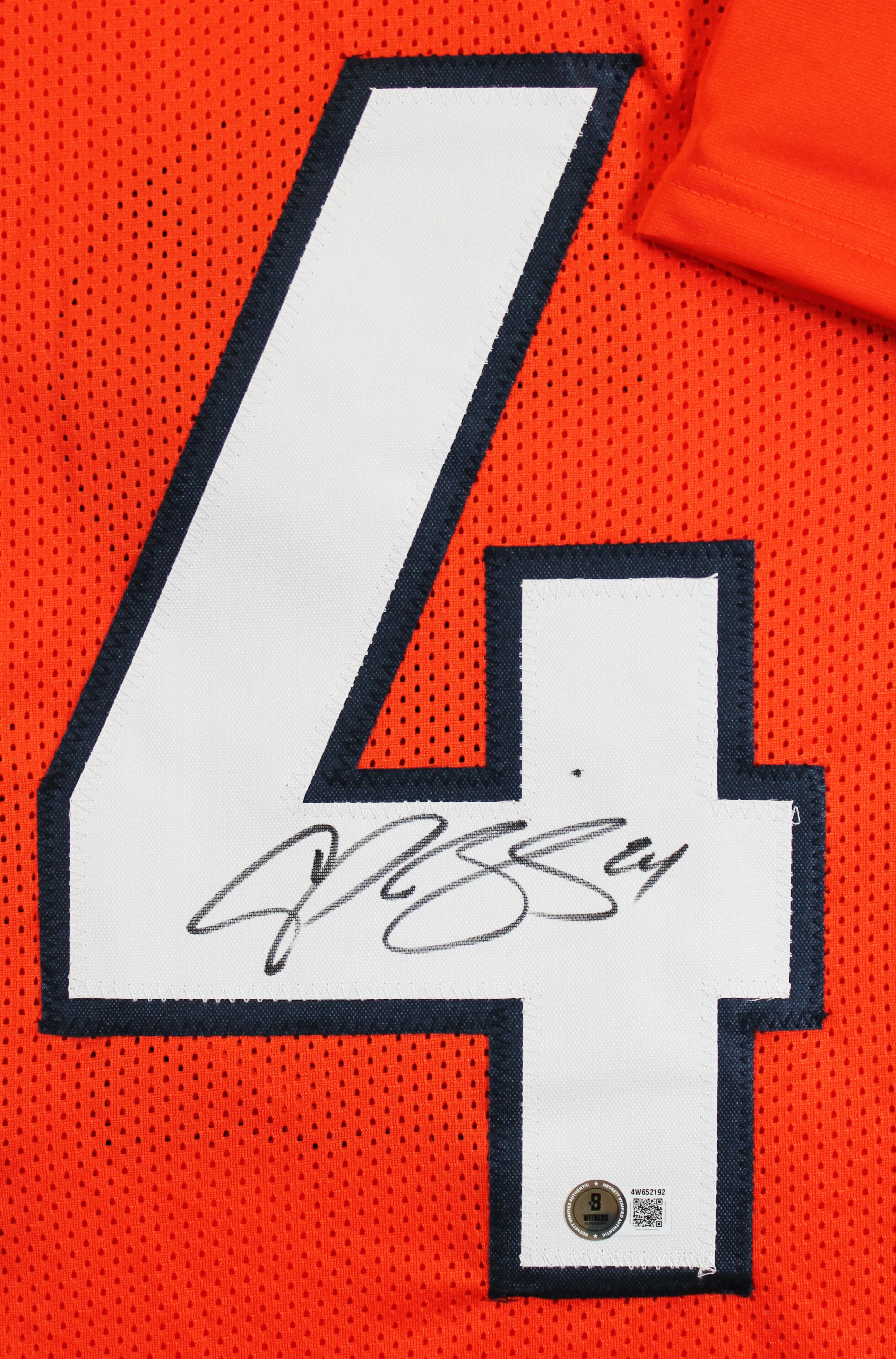 Champ Bailey Authentic Signed Orange Pro Style Framed Jersey BAS Witnessed - Image 3