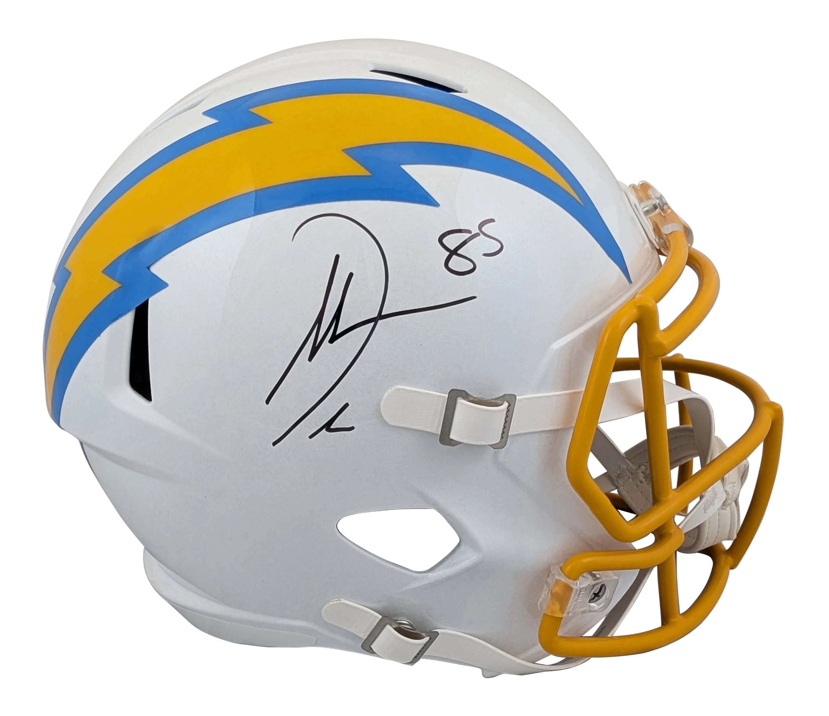 Chargers Antonio Gates Authentic Signed Full Size Speed Rep Helmet BAS Witnessed - Image 2