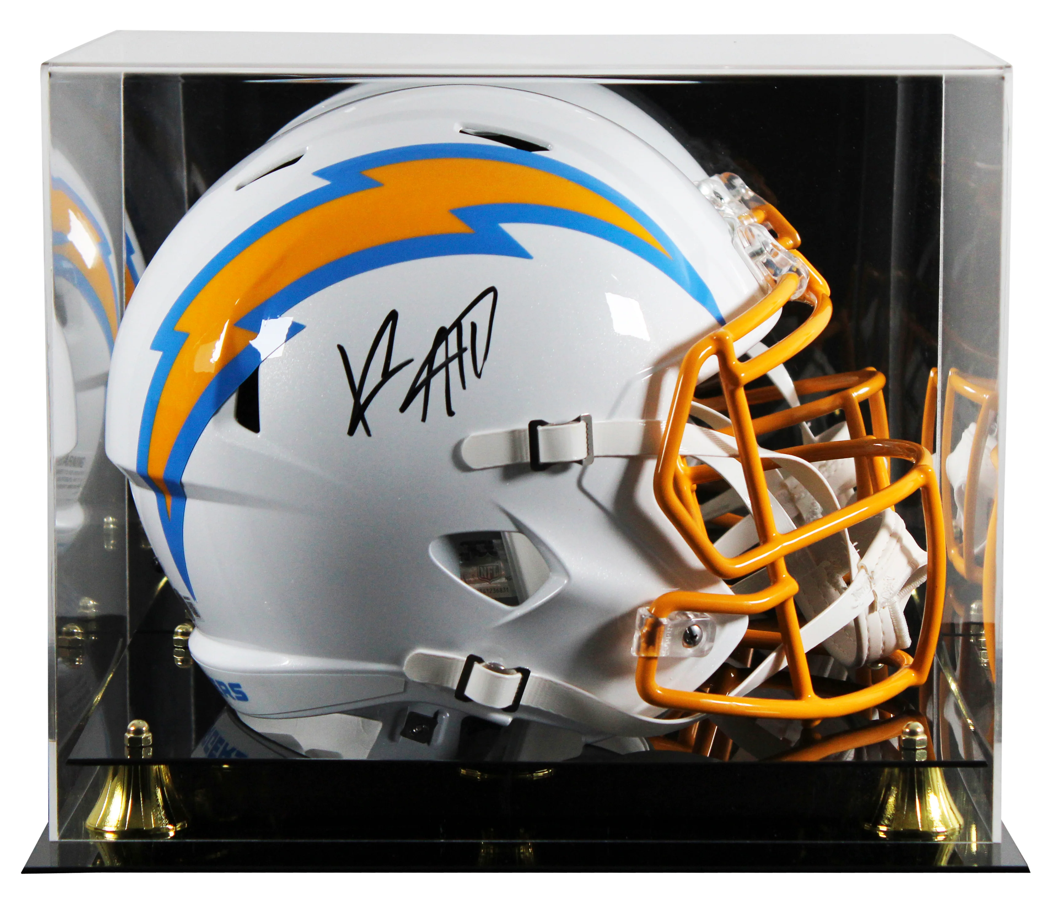 Chargers Keenan Allen Authentic Signed Full Size Speed Rep Helmet w/ Case BAS W - Image 2