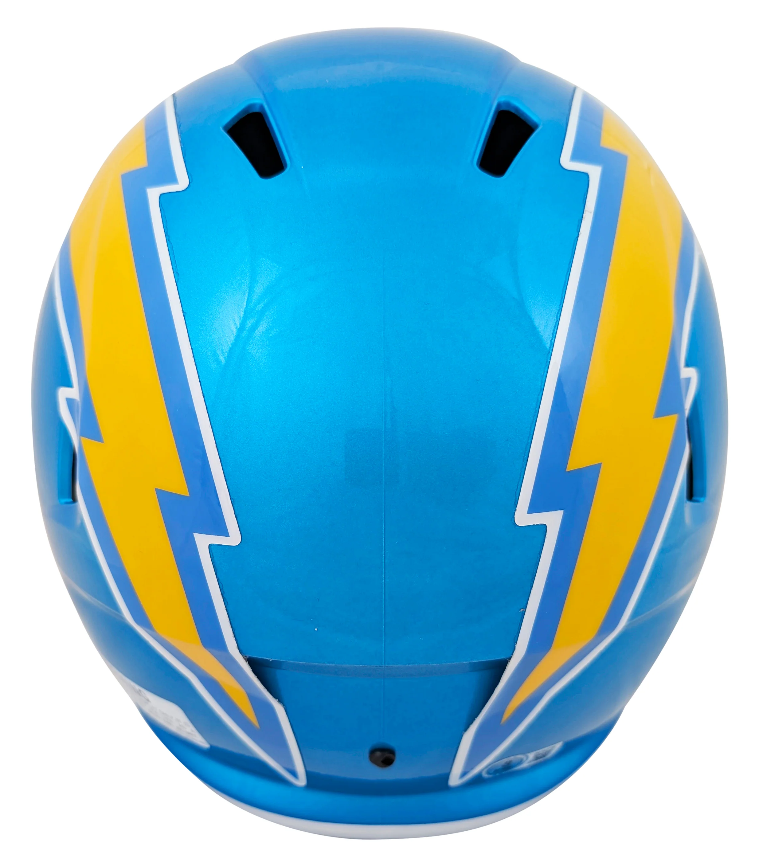 Chargers Omarion Hampton Signed Flash Full Size Speed Rep Helmet W/ Case BAS Wit - Image 4