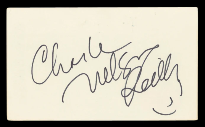Charles Nelson Reilly Match Game Authentic Signed 3x5 Index Card BAS