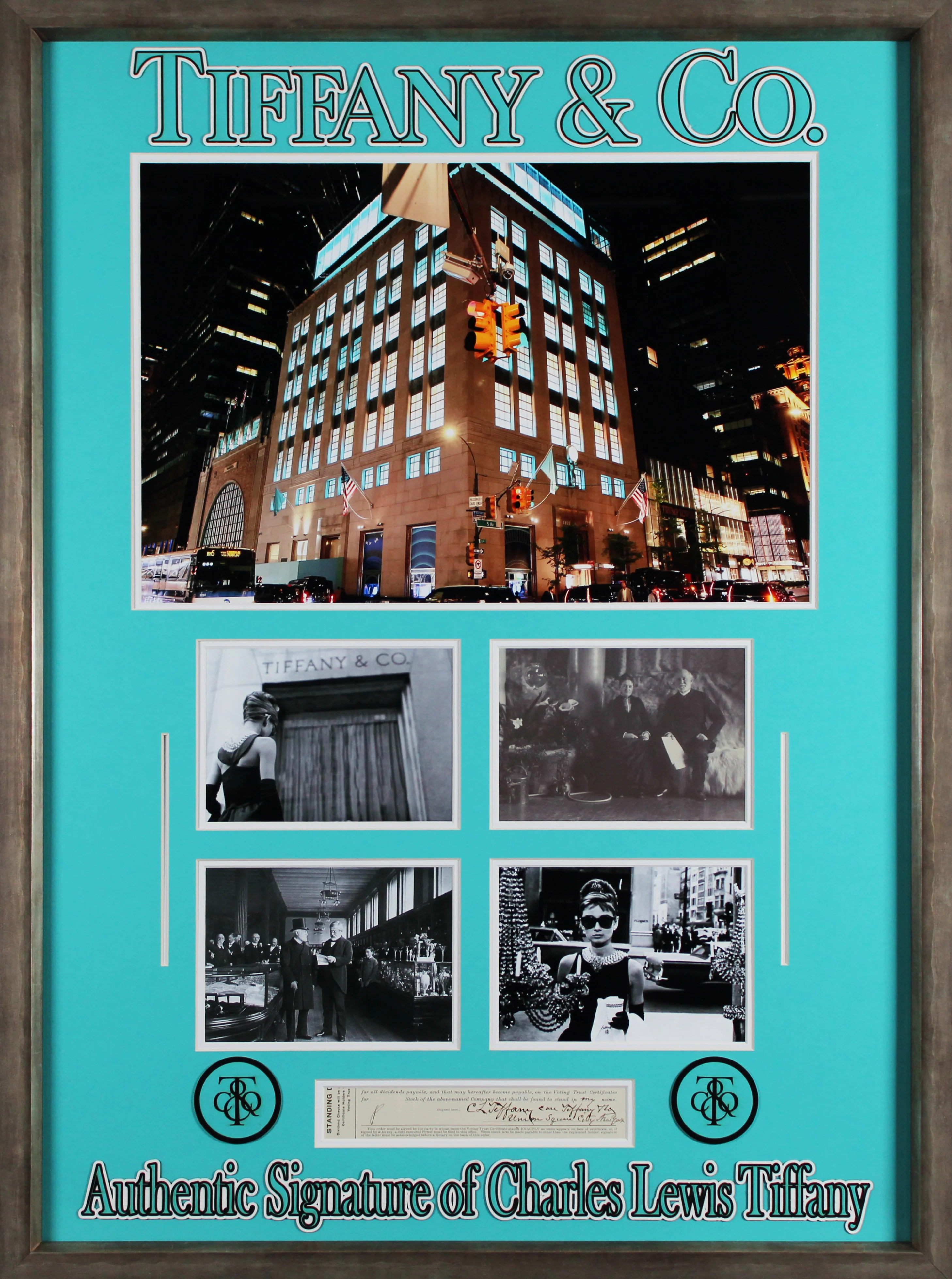 Charles Tiffany Authentic Signed & Framed 1.5x9.5 Cut Signature BAS #AE13689 - Image 2